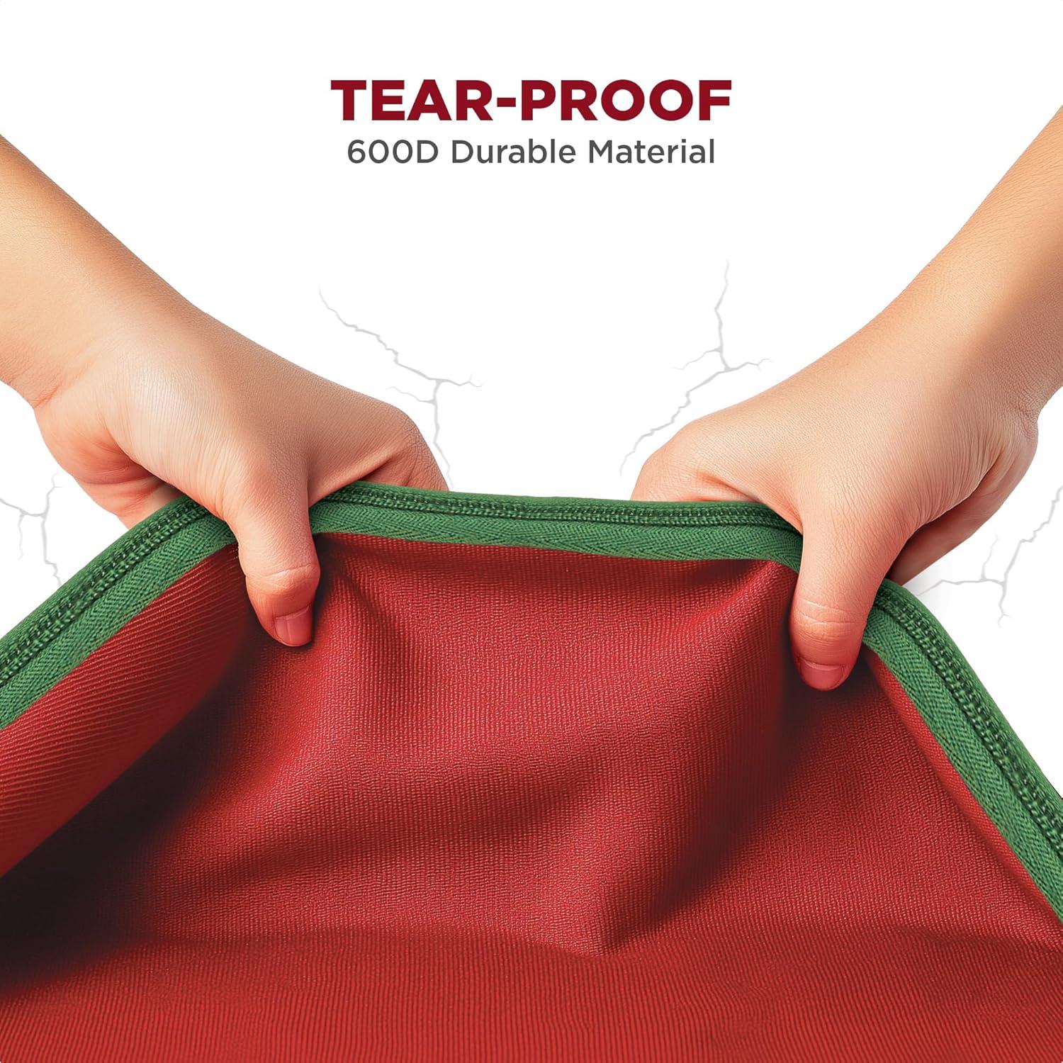 HOLDN’ STORAGE Christmas Ornament Storage Box with Dividers - Fits 72-3” Ornaments, 3 Removable Trays, Durable & Space-Saving, Clear Top Lid, Convenient Storage Designed, Red