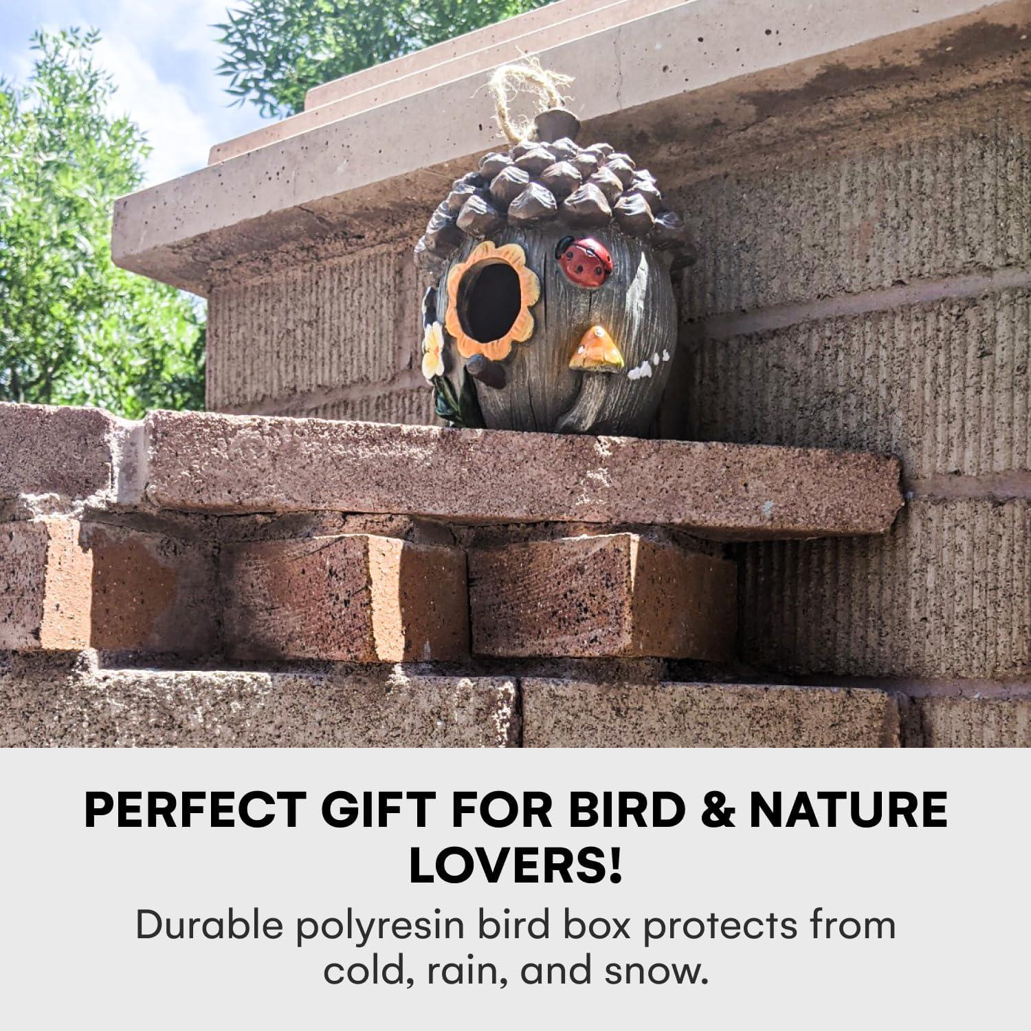 Dawhud Direct Hand-Painted Bird Houses for Outdoors Decorative Birdhouses