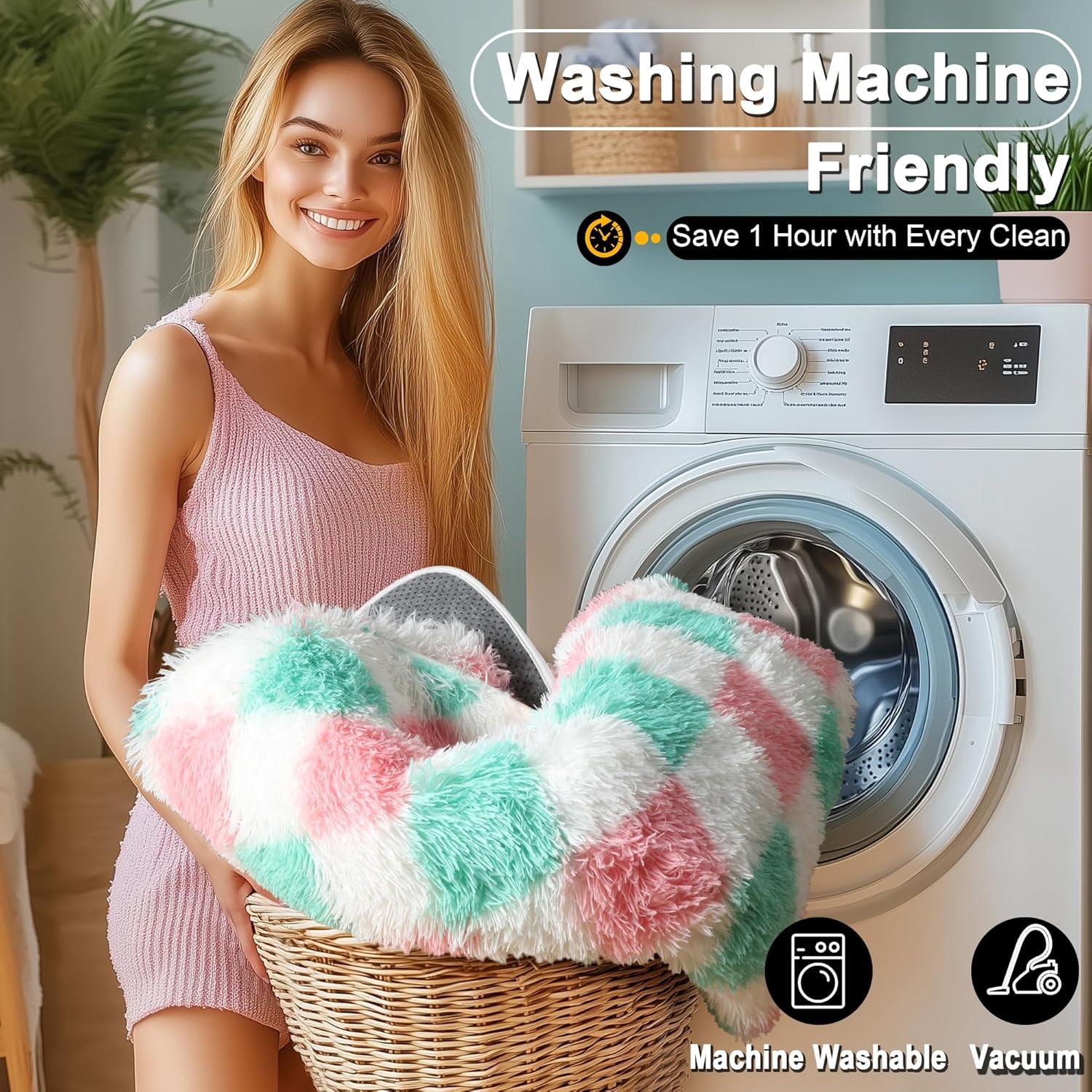 Luxe Weavers Checkered Black and White Geometric 8x10 Indoor Area Rug