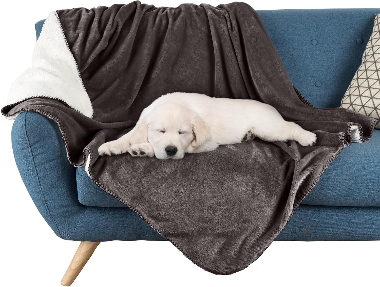 PETMAKER Water-Resistant Dog Blanket, Charcoal