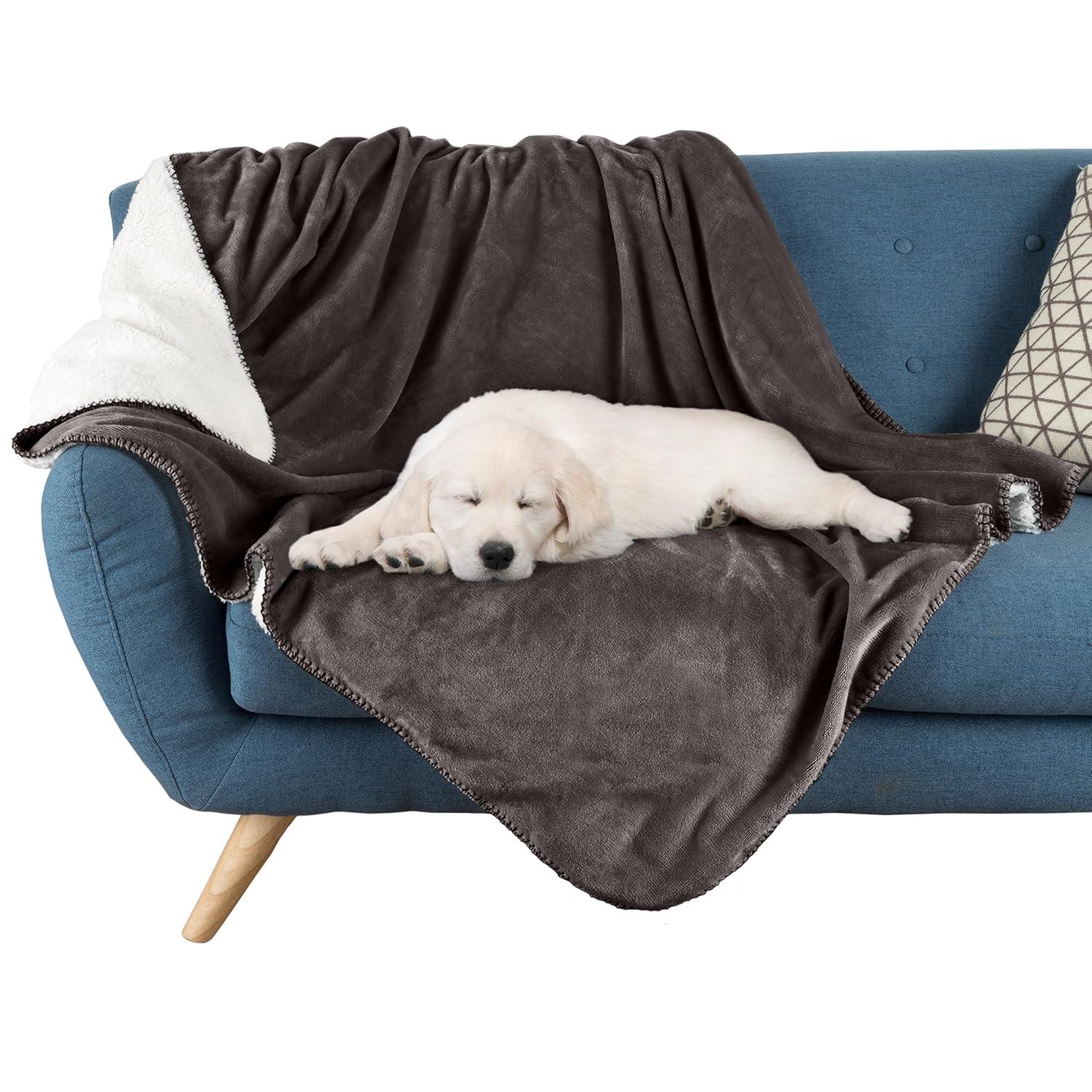 PETMAKER Water-Resistant Dog Blanket, Charcoal