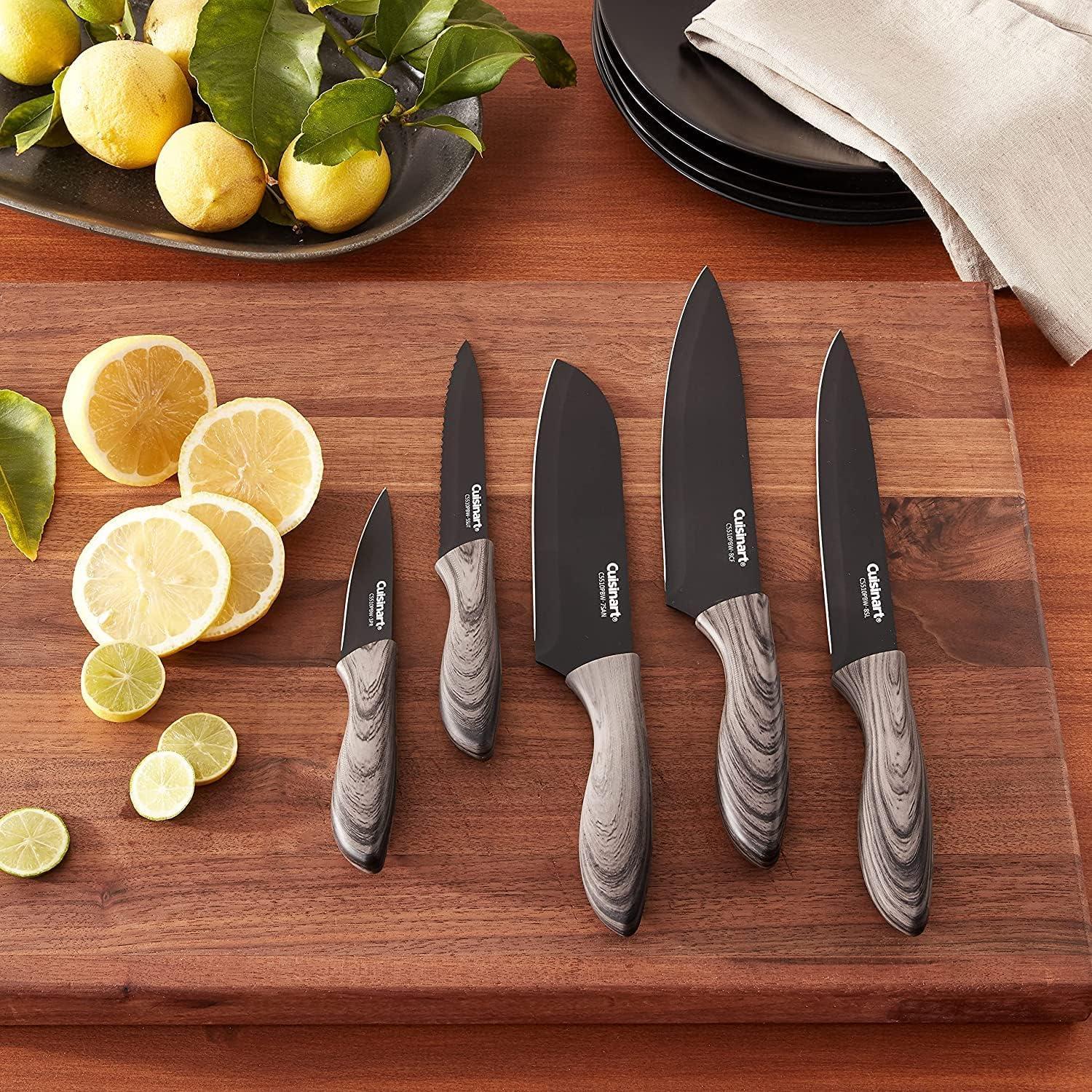 Cuisinart C55-10PBW Faux Wood Knife Set (10-Piece)