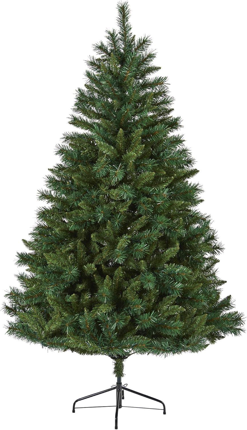 Nearly Natural 6' Rocky Mountain Mixed Pine Prelit LED Artificial Christmas Tree