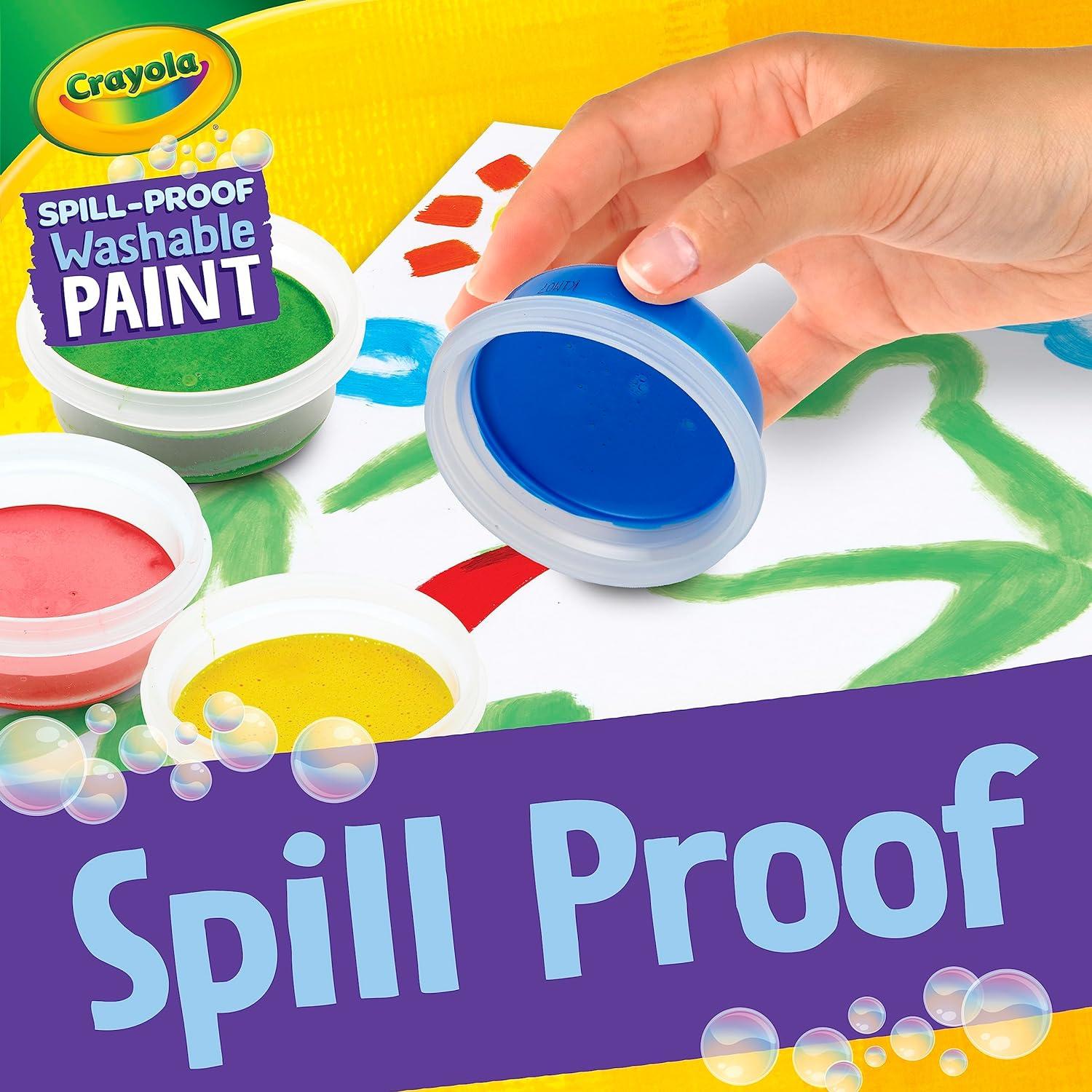 Crayola Spill-Proof Washable Paint Set with Brushes