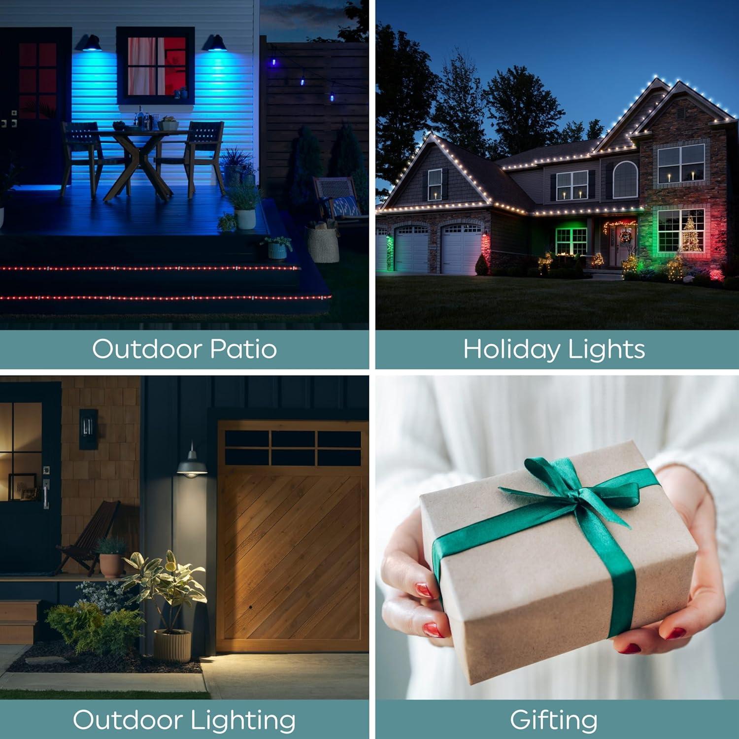 GE LED Color Changing PAR38 LED Outdoor Floodlight Bulb: Multicolored, 1300 Lumens, Energy Star, E26 Base, 15W