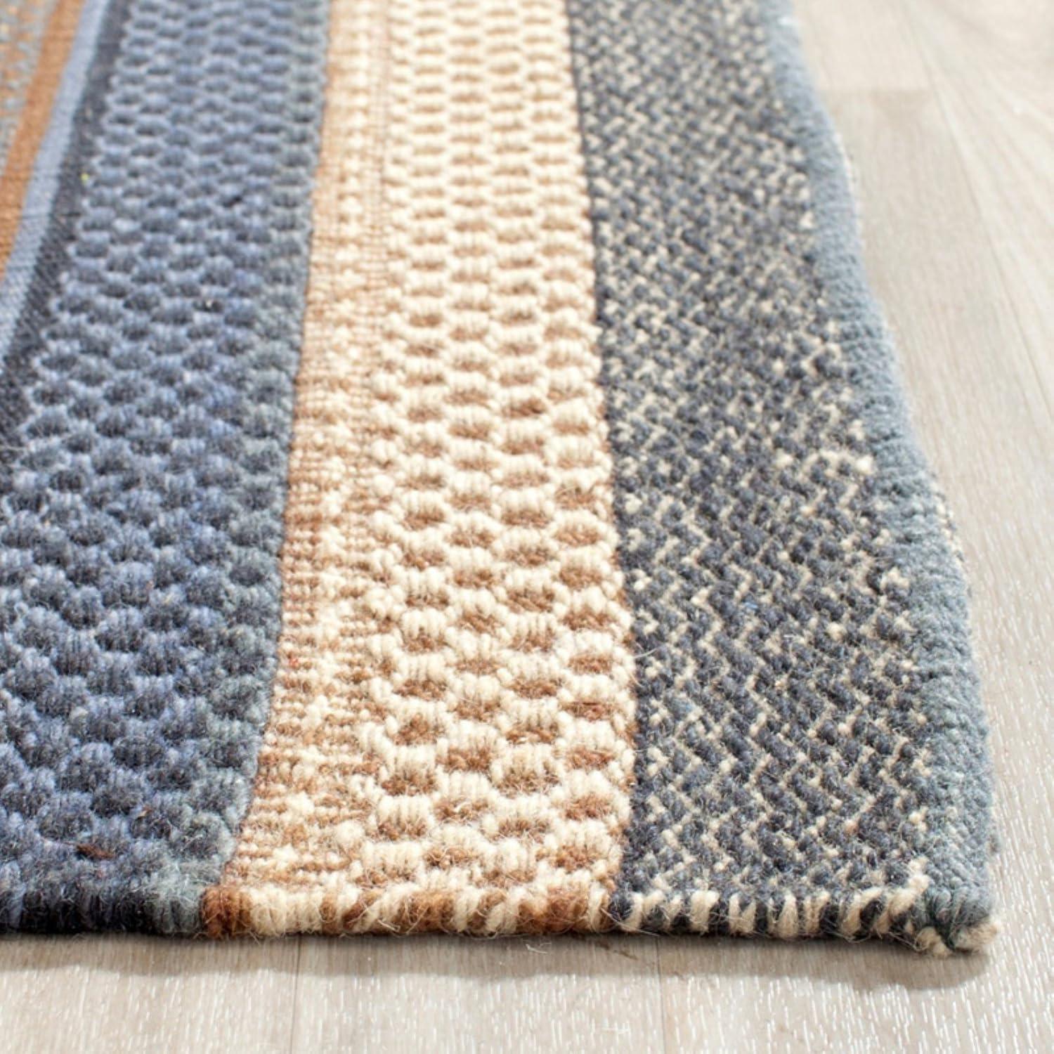 Grice Kilim Hand Woven Wool Striped Rug