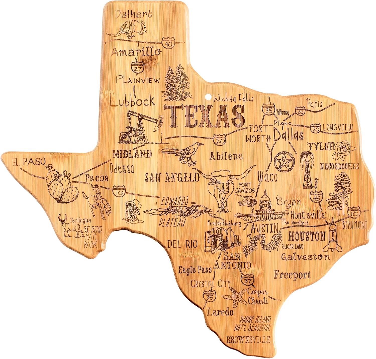 Totally Bamboo Destination Texas Cutting Board