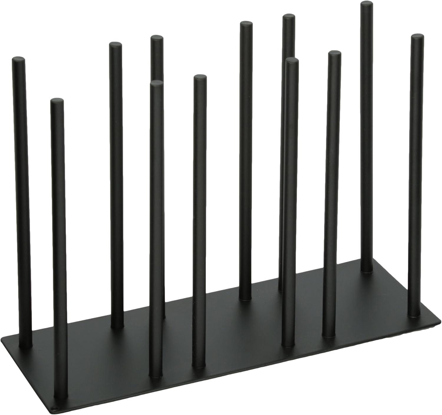 Cal-Mil Iron Black 3-Section Horizontal Ramekin and Lid Organizer