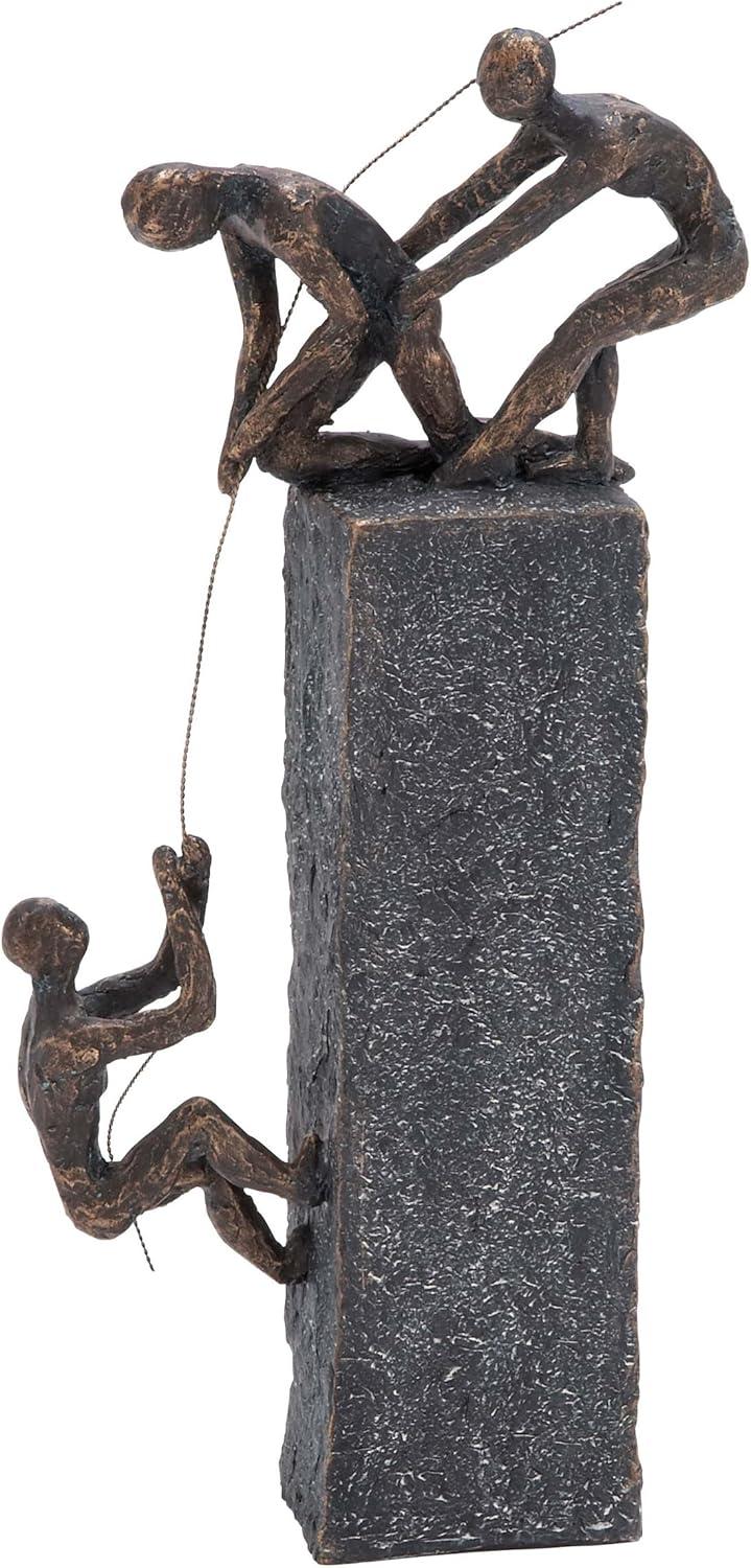 Studio 350 Gray Polystone Climbing People Sculpture