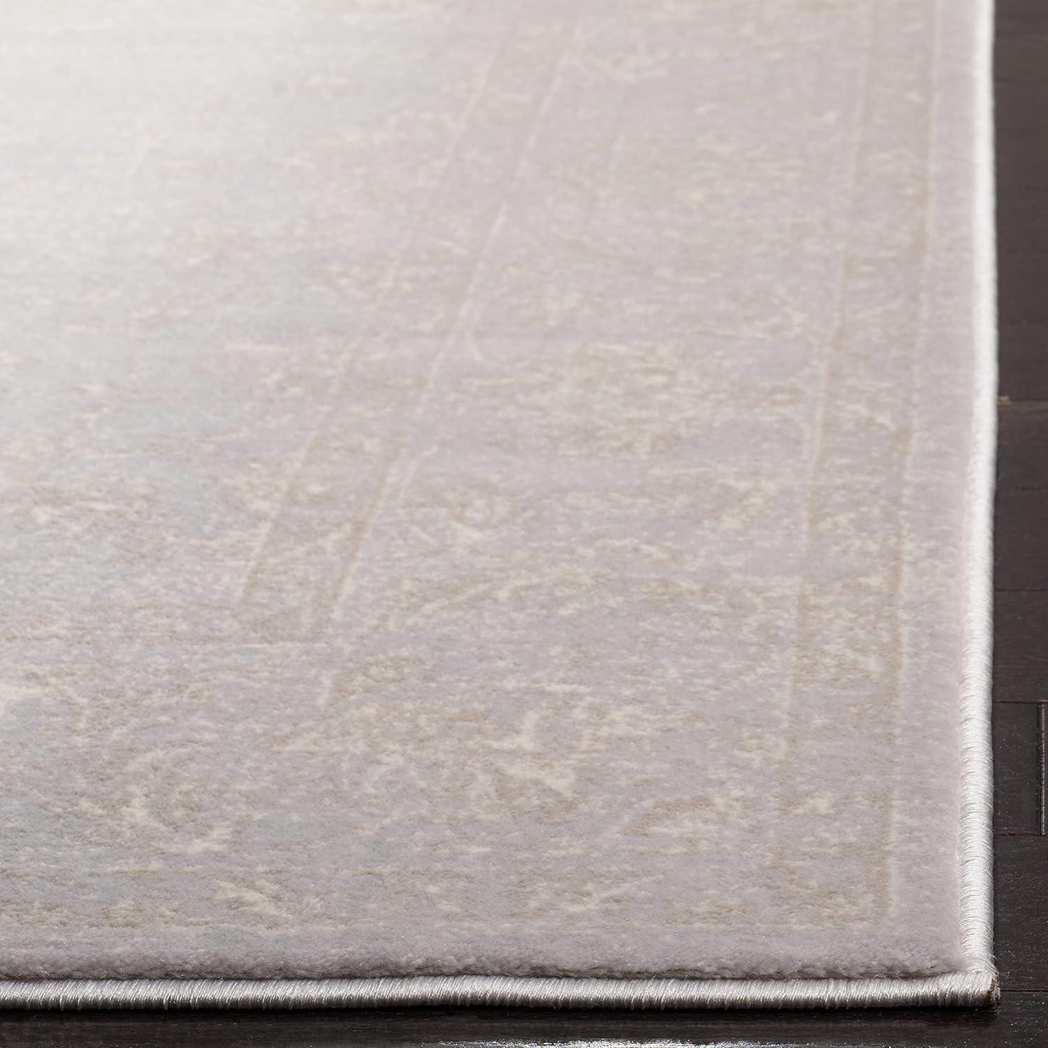 Carnegie CNG621 Power Loomed Area Rug - Light Grey/Cream - 4'x6' - Safavieh.