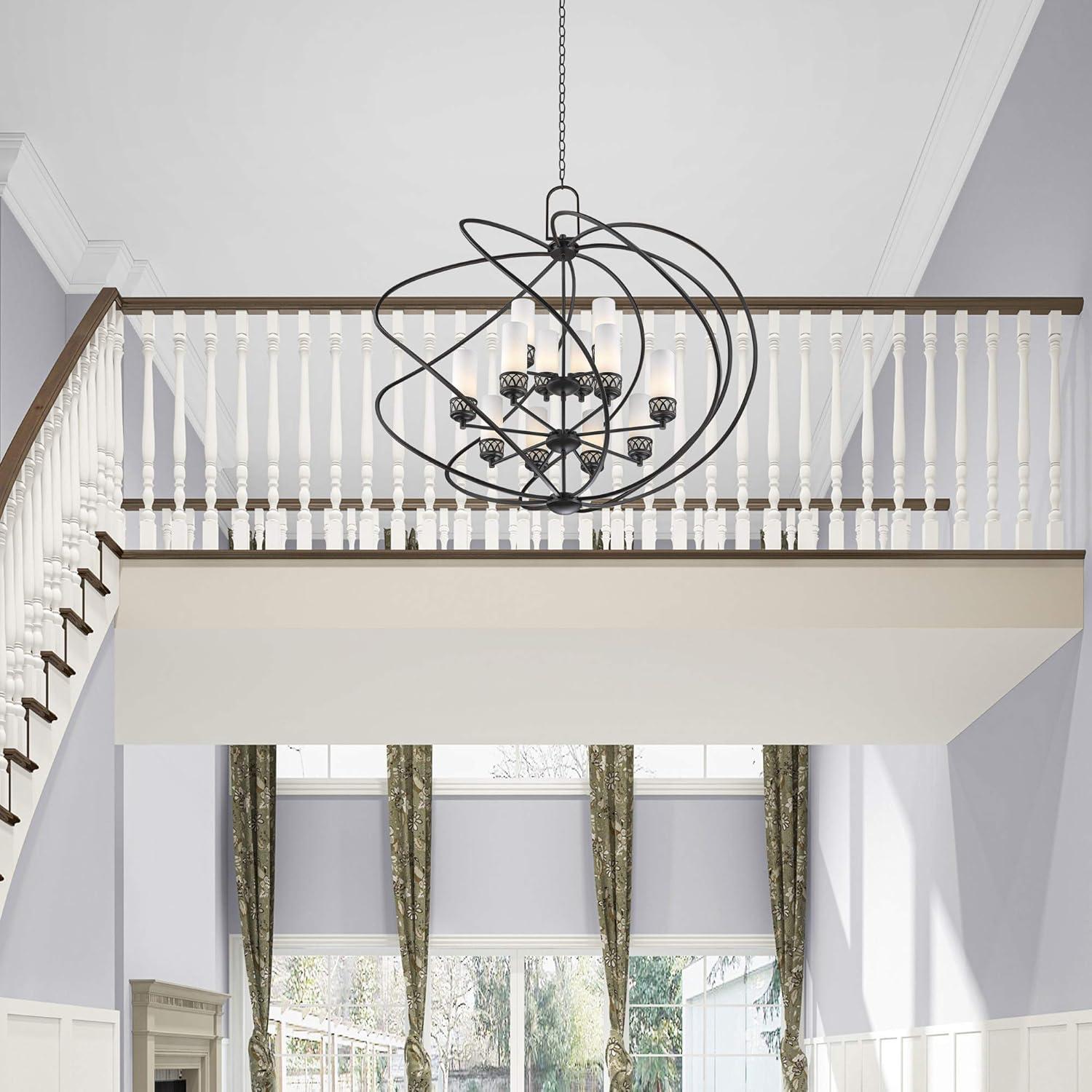 Livex Lighting 47199-67 Westfield 12-Light Foyer Chandelier, Olde Bronze
