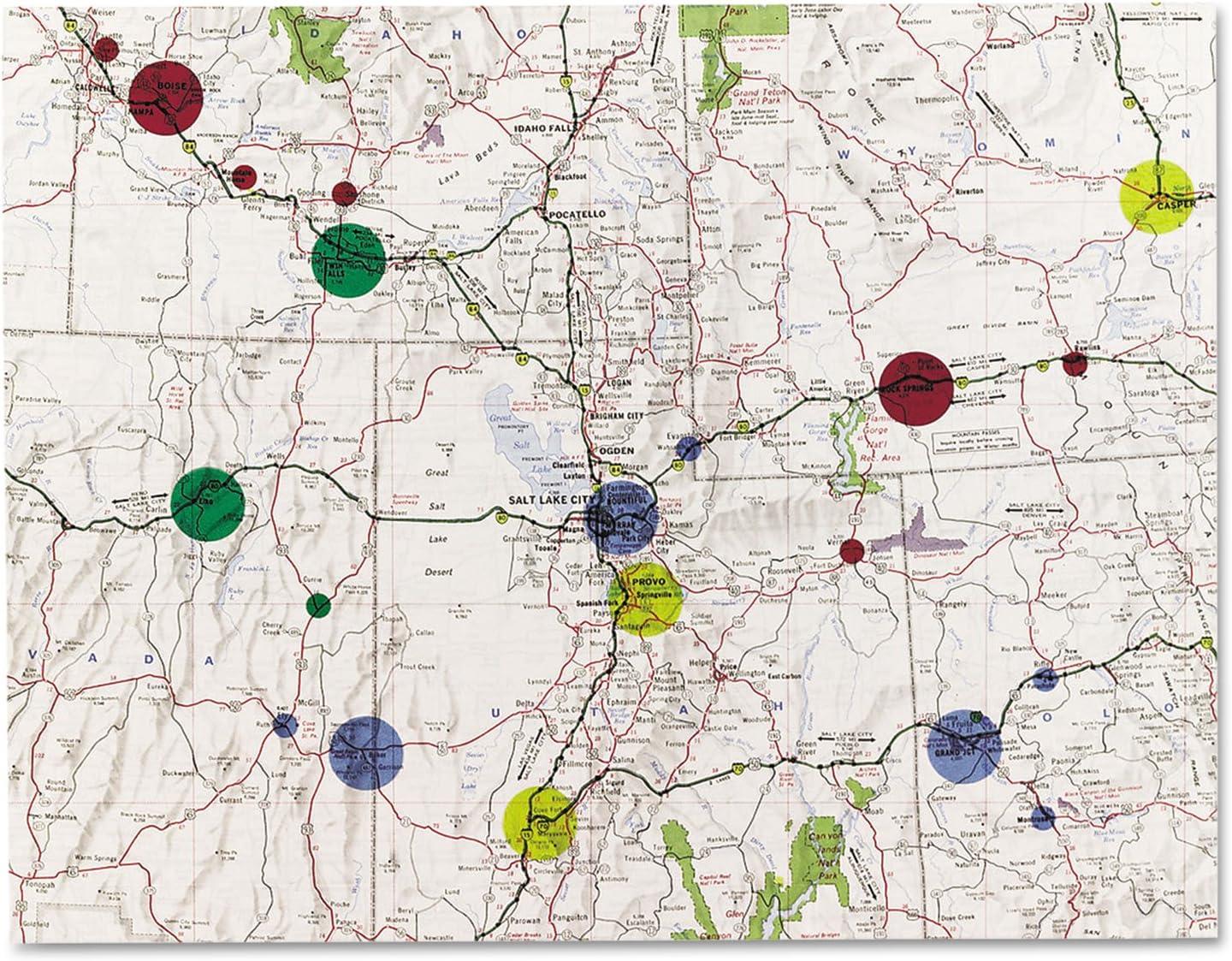 Assorted Color 3/4" Round Removable See-Through Dot Stickers