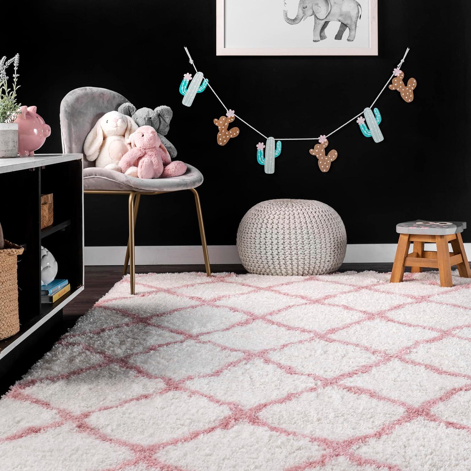 Nuloom Nelda Trellis Kids Shag Indoor Area Rug