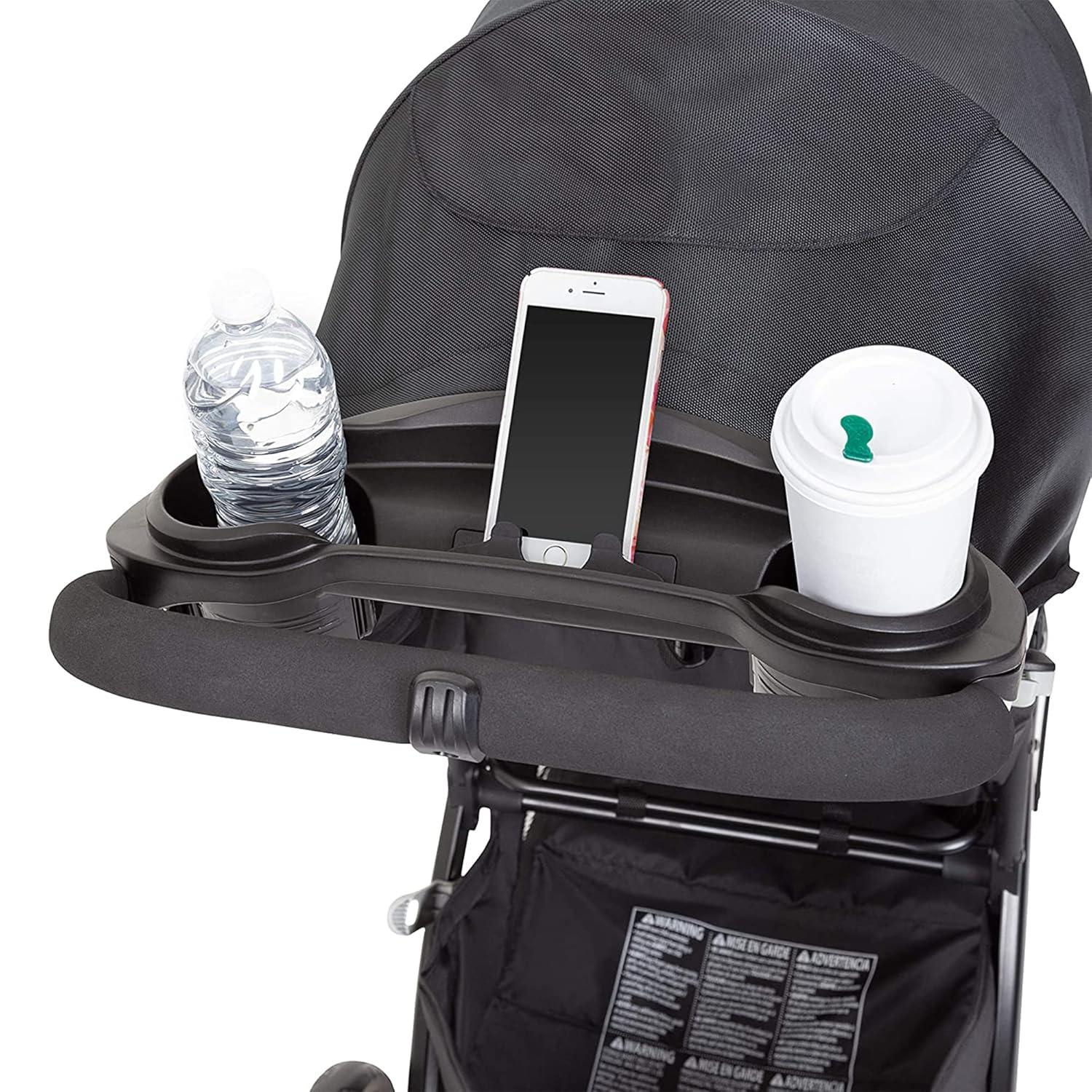 Baby Trend Tango Lightweight Compact Toddler Baby Infant Travel Stroller System with Oversized UPF 50+ Protection Canopy, Veridian Teal and Black