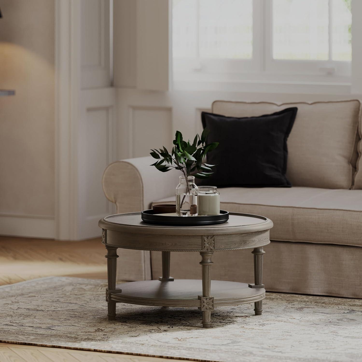 Maven Lane Maven Lane Pullman Round Wooden Coffee Table