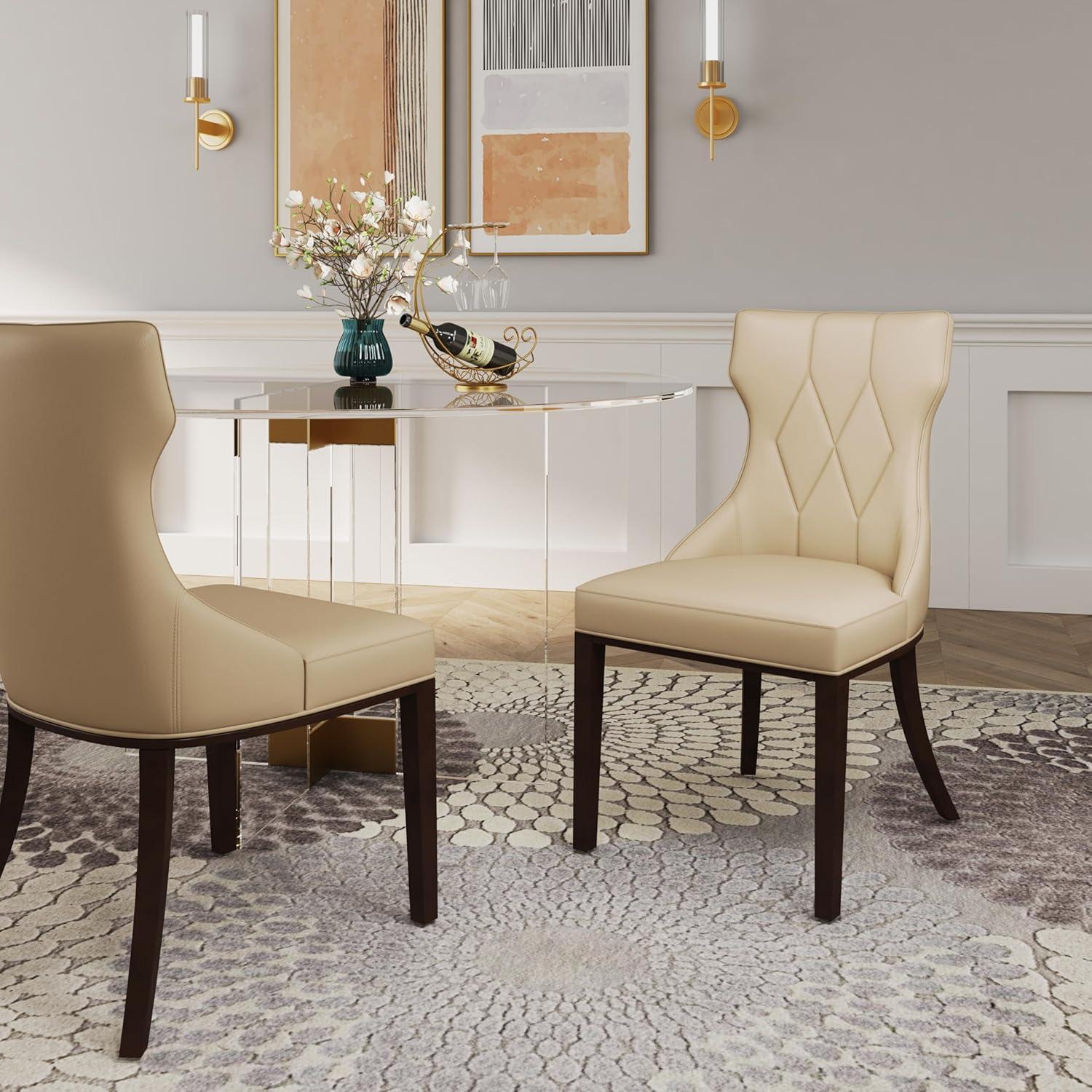 Rosdorf Park Reine Upholstered Wing Back Side chair (Set of 2)