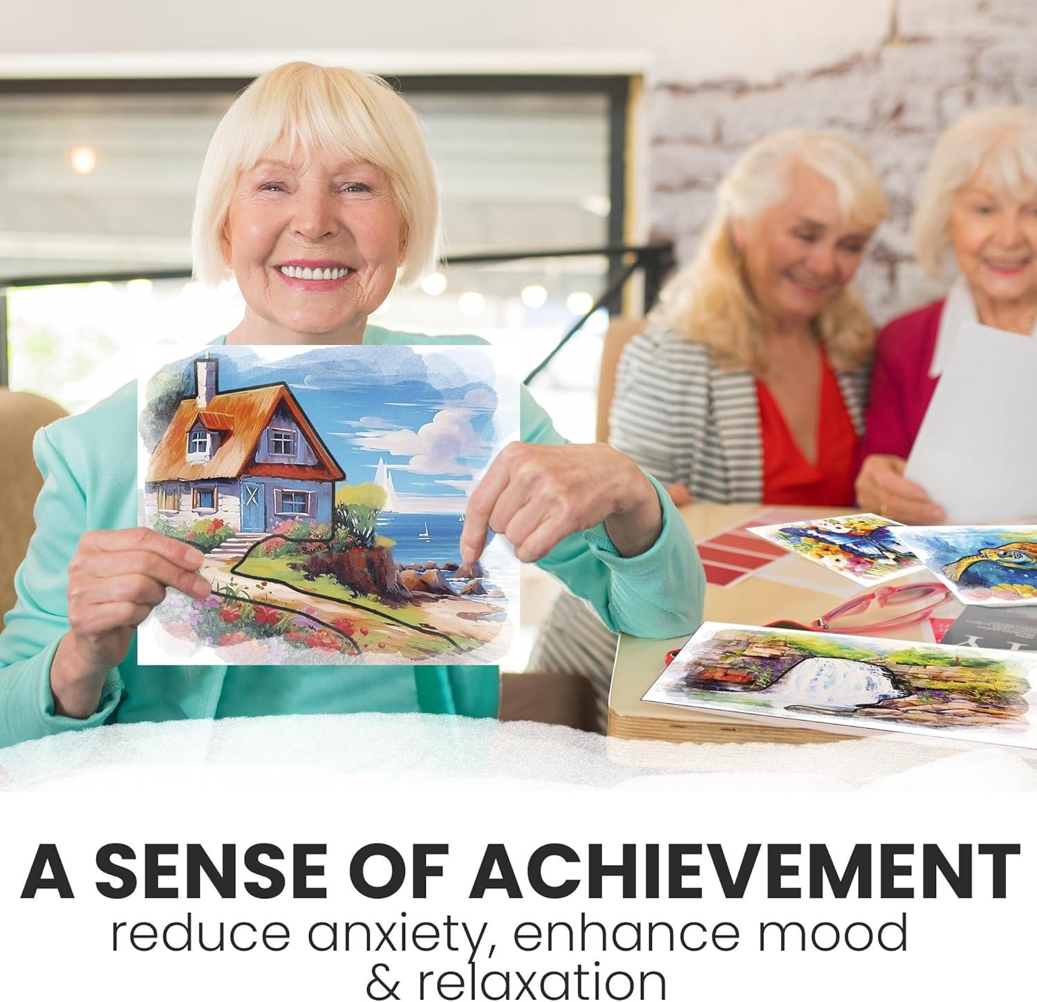 QUOKKA 10PACK Water Painting Dementia Activities for Seniors - Farm Memories - Alzheimers Products for Elderly - Activities for People with Dementia - Crafts for Seniors