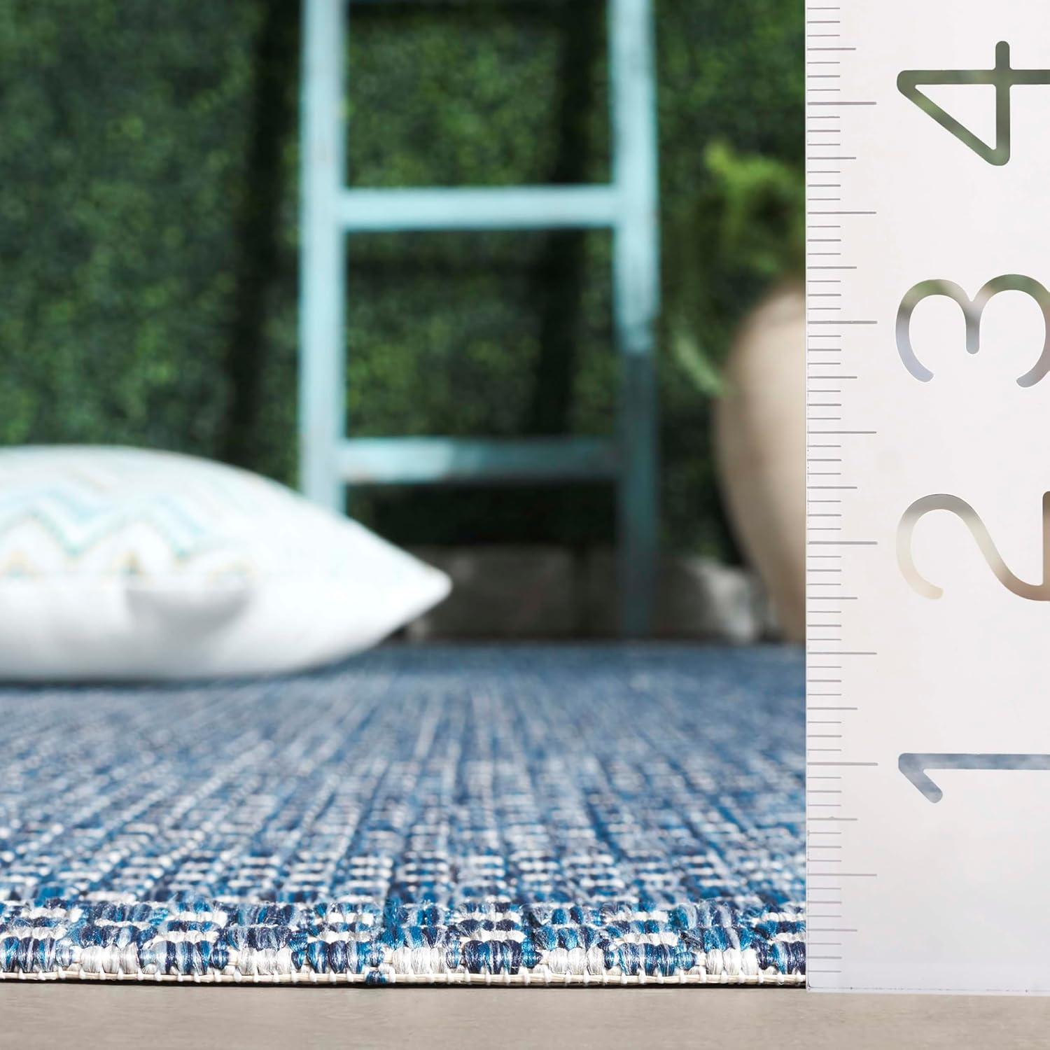 Courtyard CY8521 Power Loomed Indoor/Outdoor Area Rug - Navy/Grey - 4'x5'7" - Safavieh.
