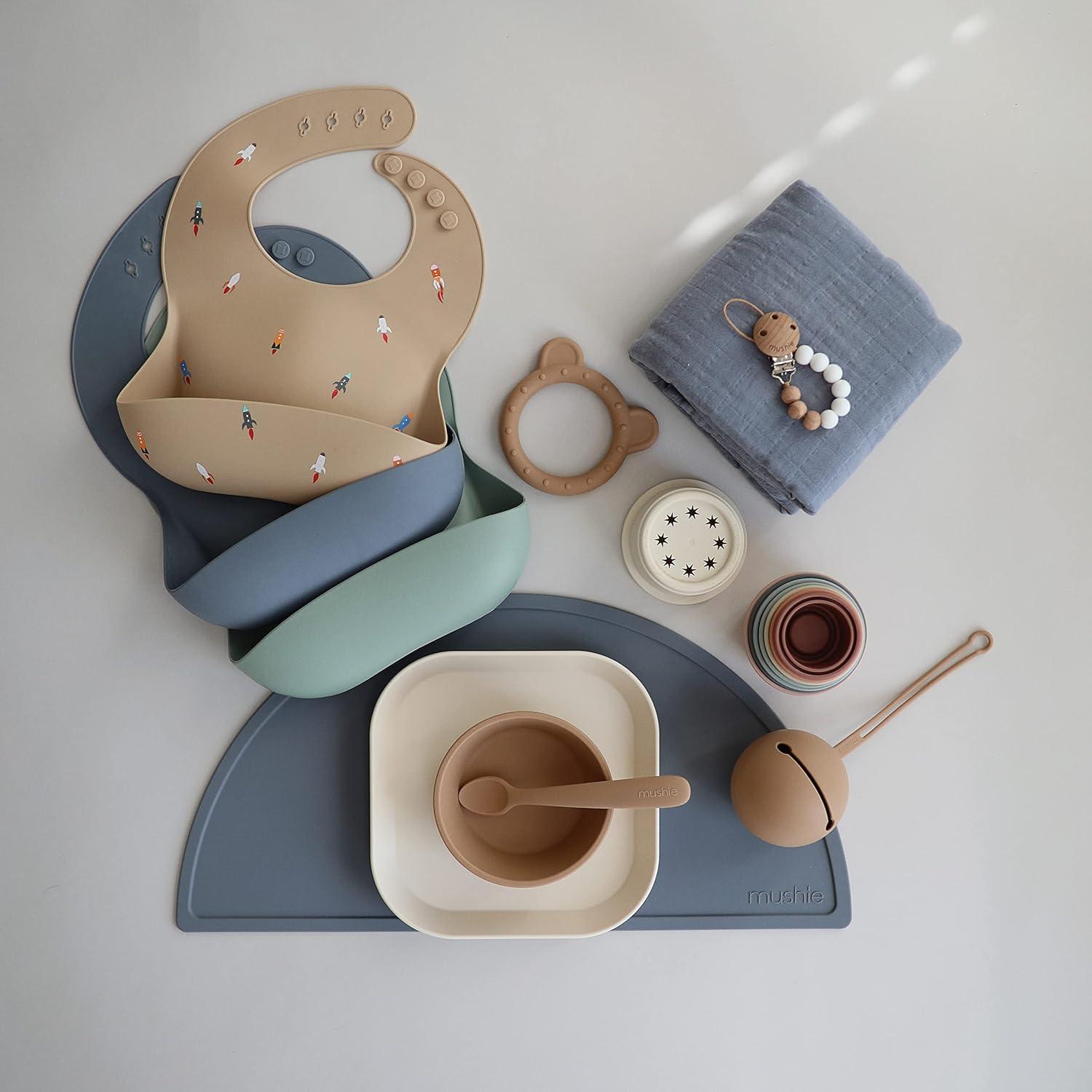 Mushie Muslin Swaddle Blanket Organic Cotton - Tradewinds