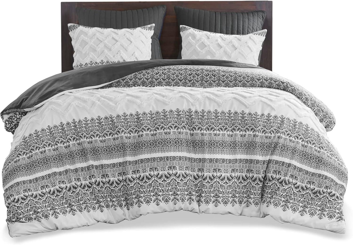 Mila 3 Piece Cotton Comforter Set with Chenille Tufting