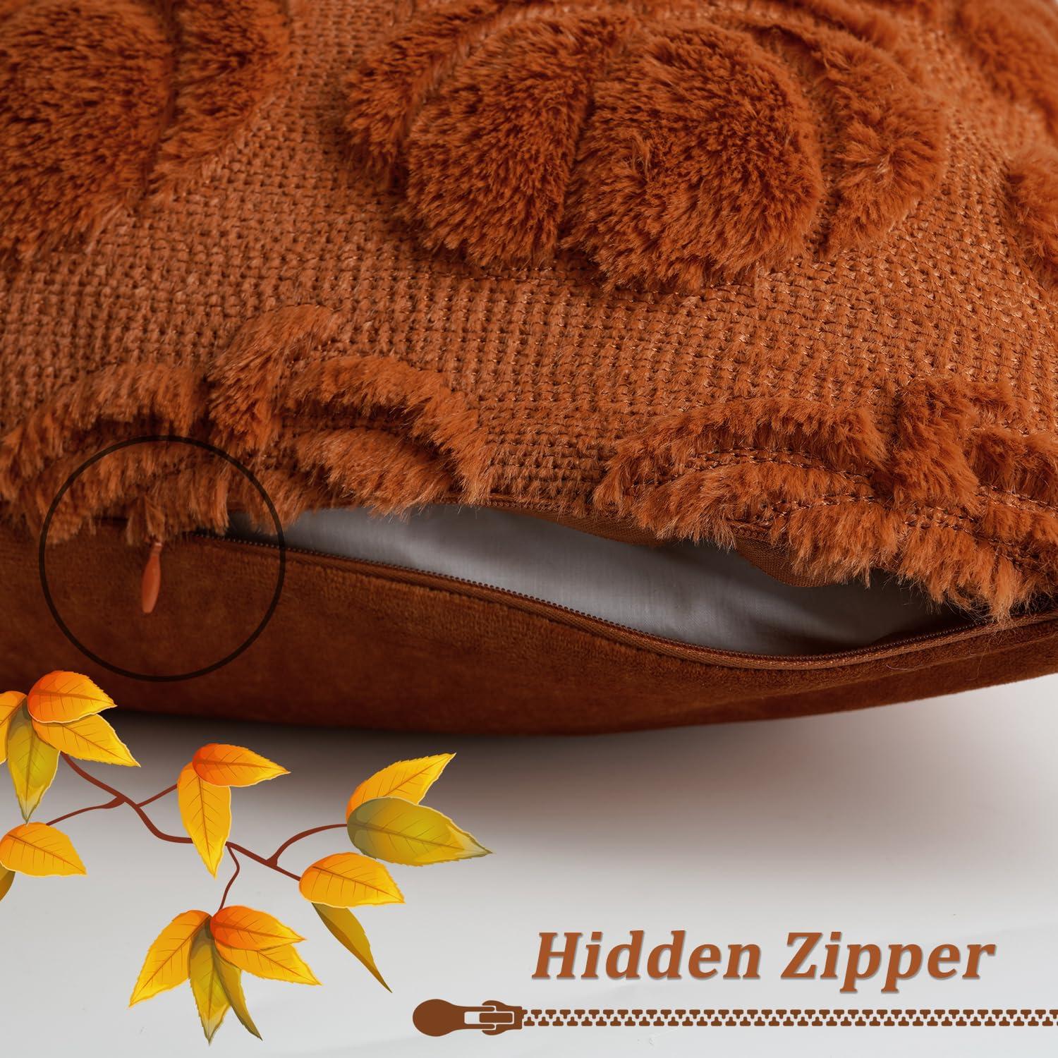 Clearance Deals!Crcmjuhgsa Pillow Case 2pc Pumpkin Fall Decorative Throw Pillow Covers 18"x18" Soft Faux Pillow Covers For Autumn Plush Pillow Cases For Farmhouse Halloween Decor