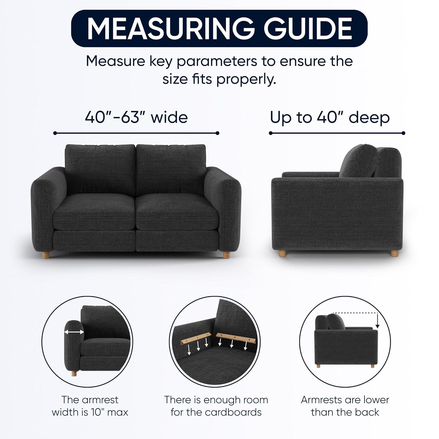 Stretchy Slipcover for Loveseat Sofa - Italian Style & Premium Quality - Mille Righe Collection