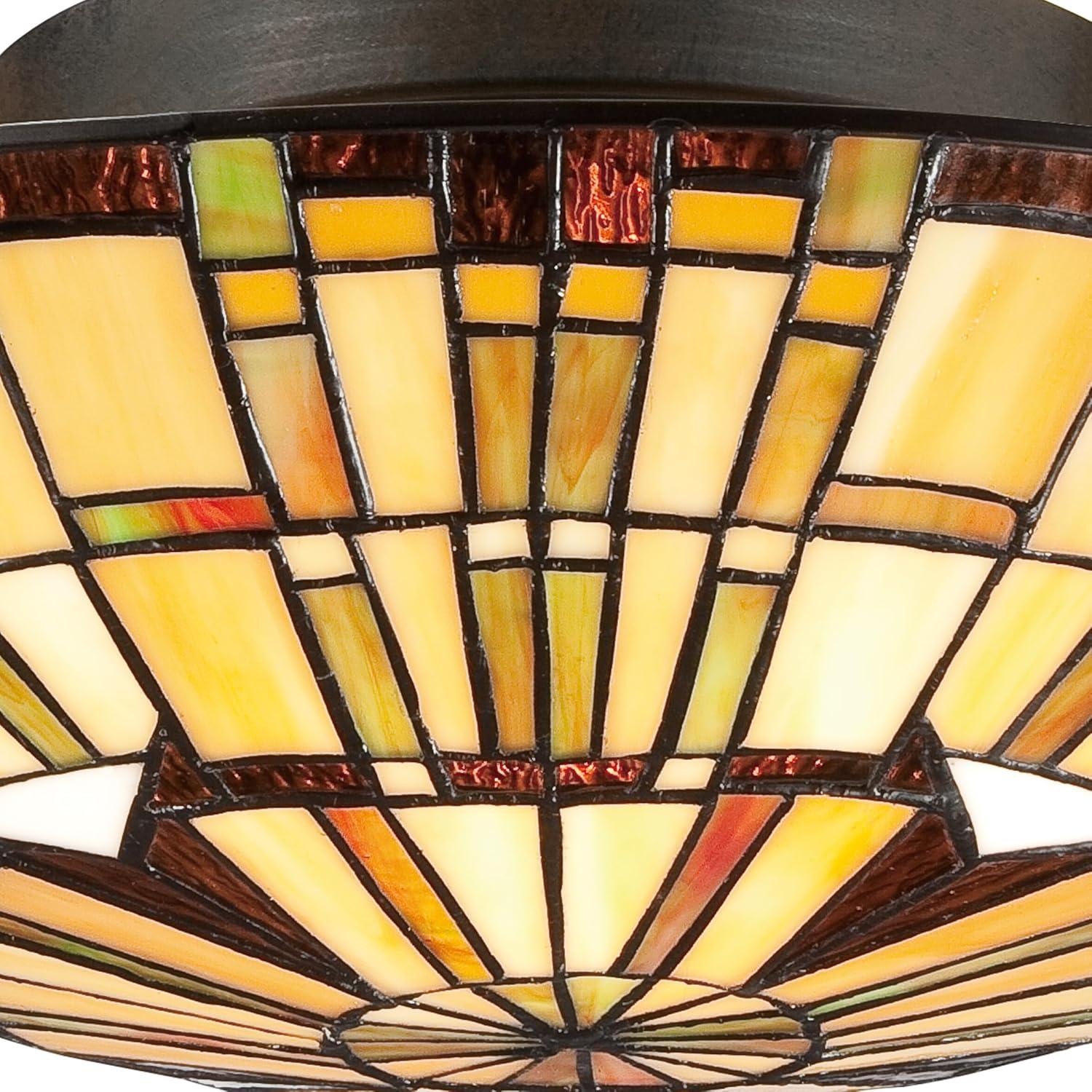 Quoizel Lighting Reed 2 - Light Semi-Flush Mount in  Vintage Bronze