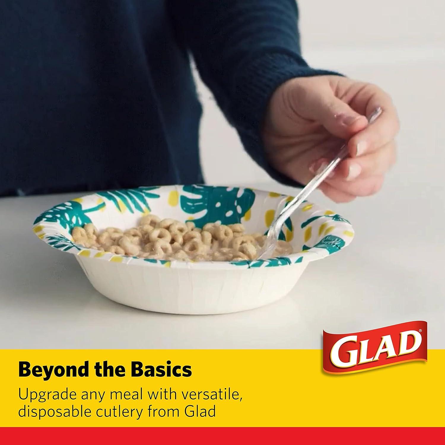 Glad Premium Assorted Plastic Cutlery | Clear And Extra Heavy Weight Forks, Knives, And Spoons |150 Piece Set of Disposable Party Utensils