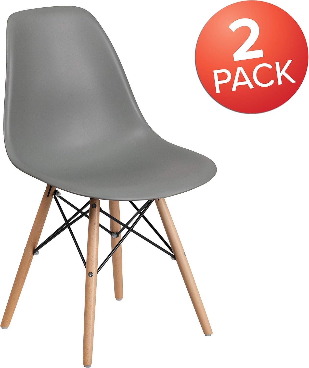 Chair with Wooden Legs for Versatile Kitchen, Dining Room, Living Room, Library or Desk Use