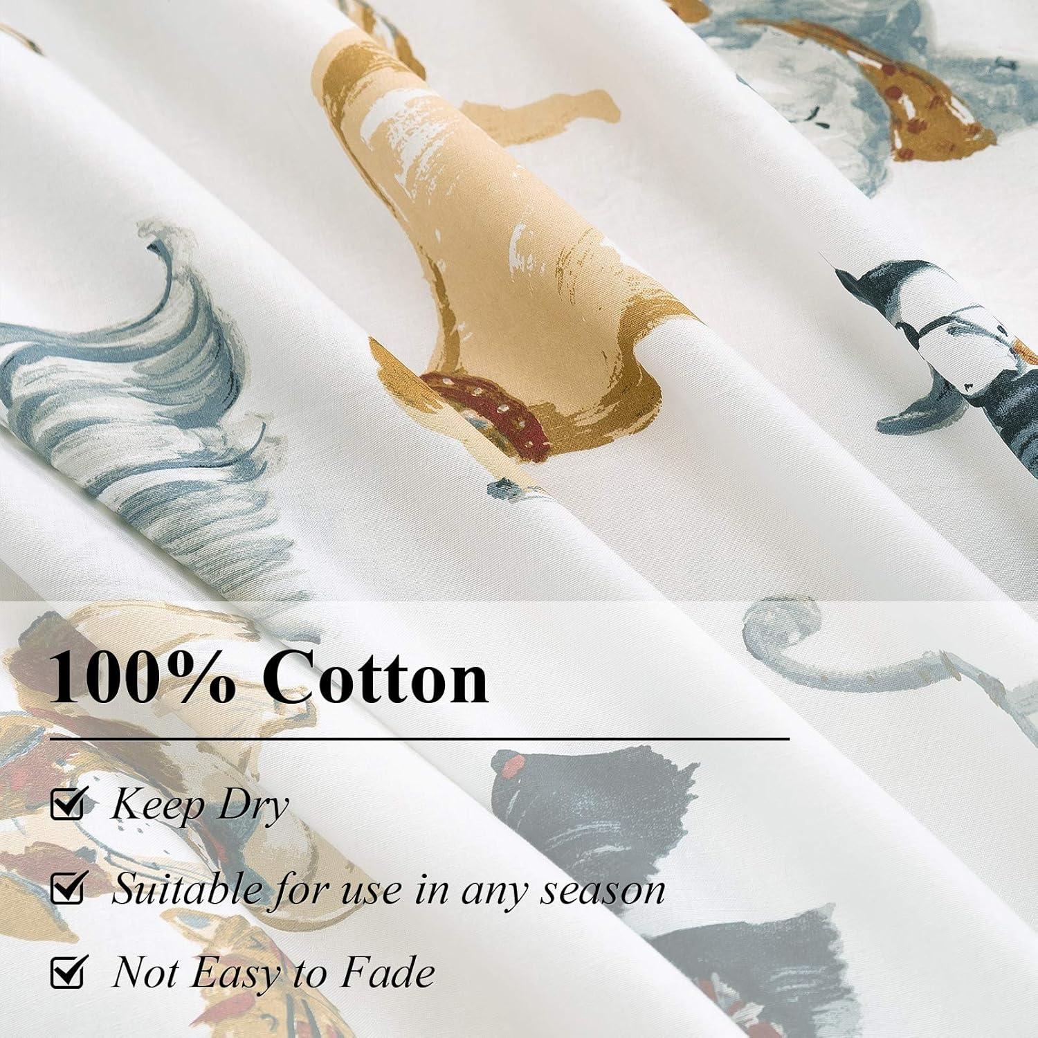 Ivellow 100% Cotton Queen Duvet Cover Set, Cartoon Dog Puppy Patterned Kids Duvet Cover for Boys Girls Soft Bedding Sets 3Pcs White Comforter Cover with Zipper Closure 2 Pillowcases, (No Comforter)