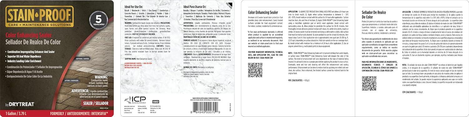 Stain Proof Color Enhancing Sealer