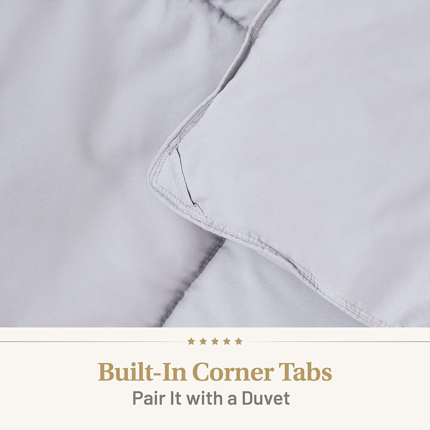 California King Gray Microfiber All-Season Comforter