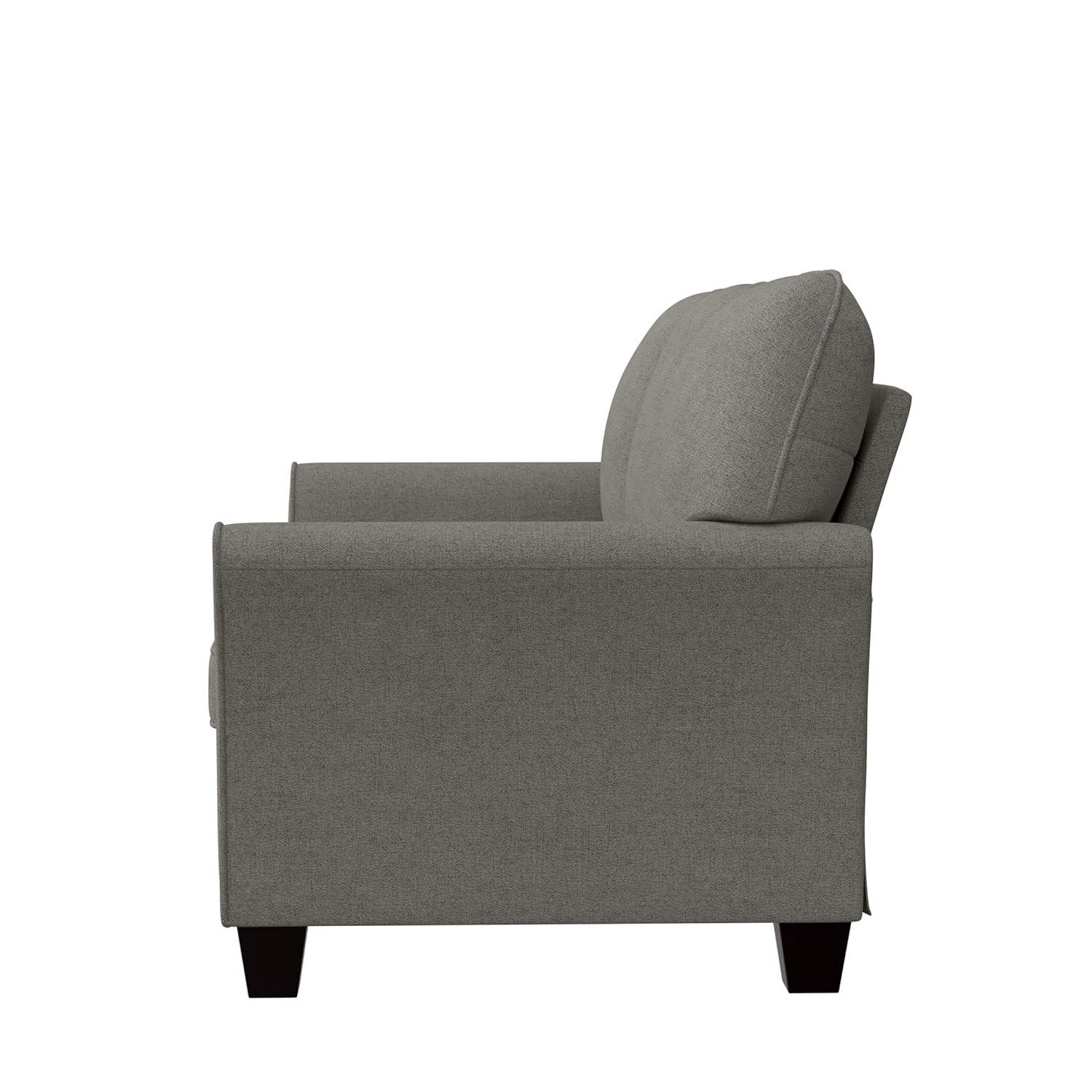 Hillsdale Lorena Modern Upholstered Sofa Fabric Couch, Gray