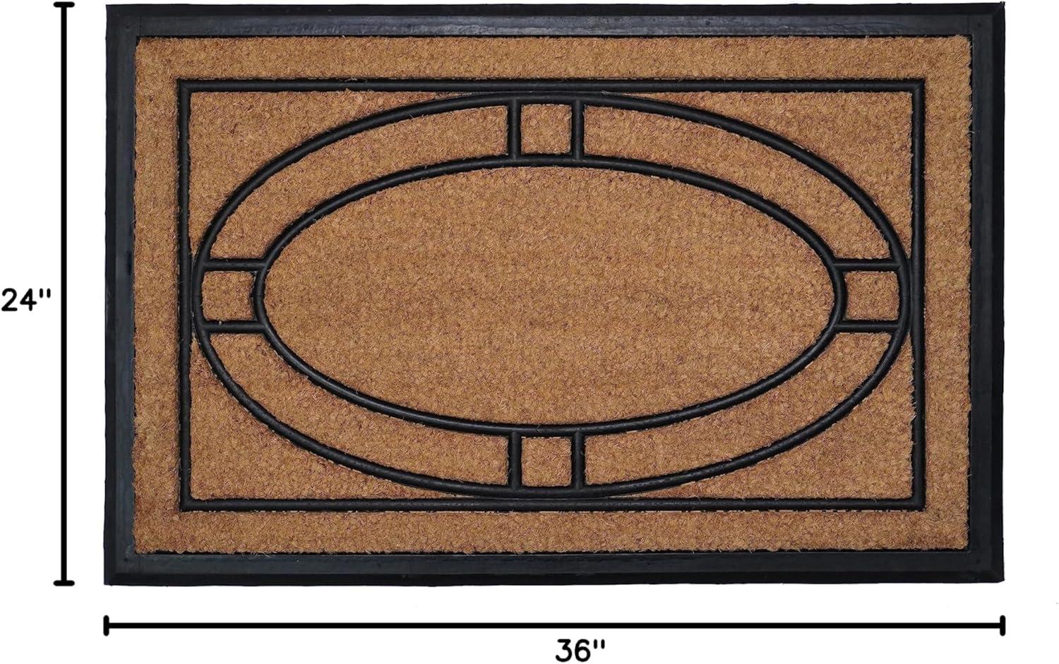 Victorian Coir and Rubber Non-Slip Outdoor Doormat 24" x 36"