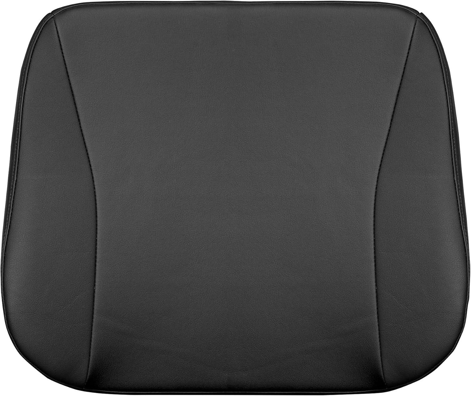 AKRacing Ottoman Footrest with PU Leather Upholstery, Adjustable Height and Swivel Wheels for Office and Gaming Chairs - Black