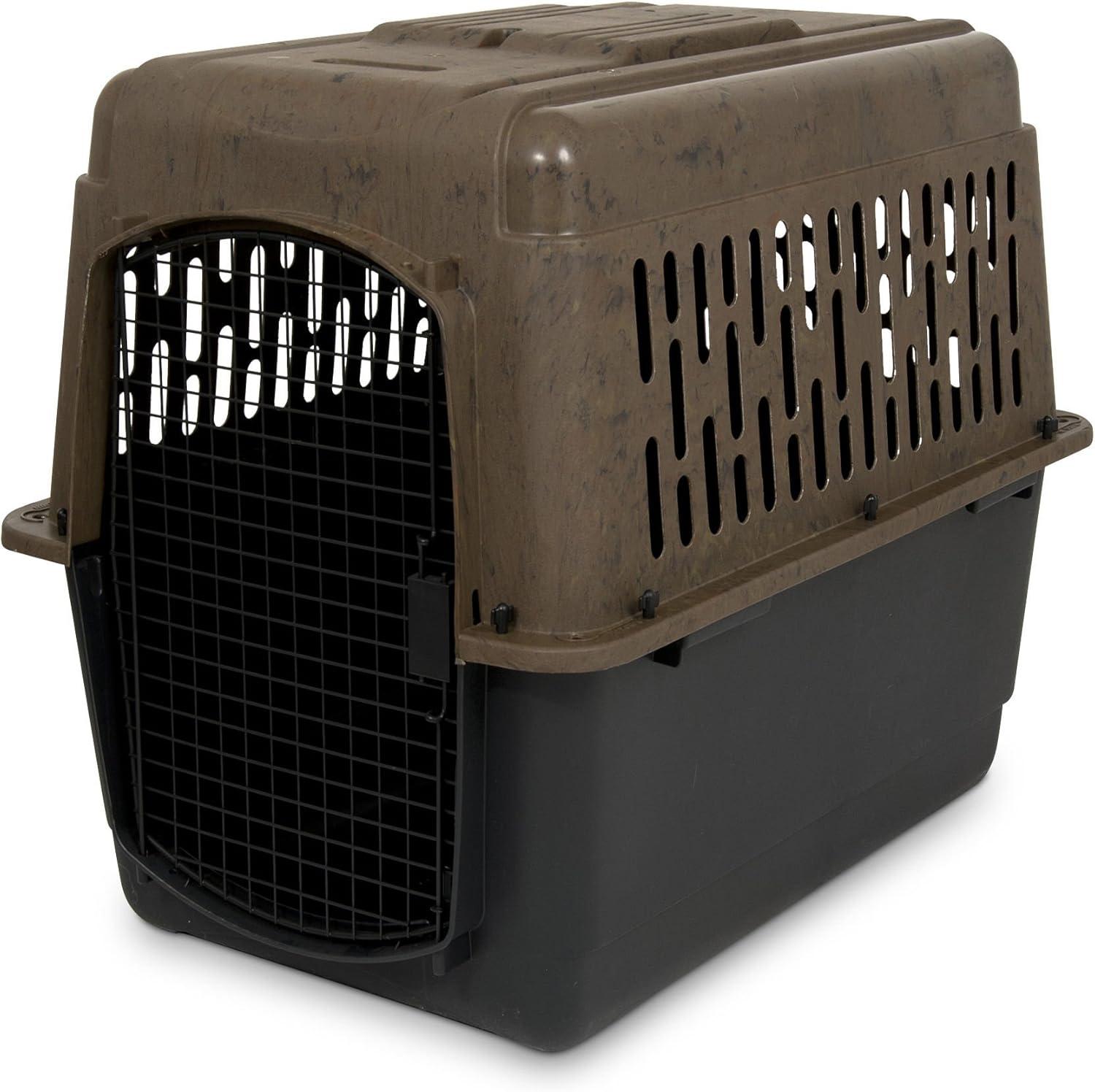 Large Black Heavy-Duty Plastic Pet Kennel