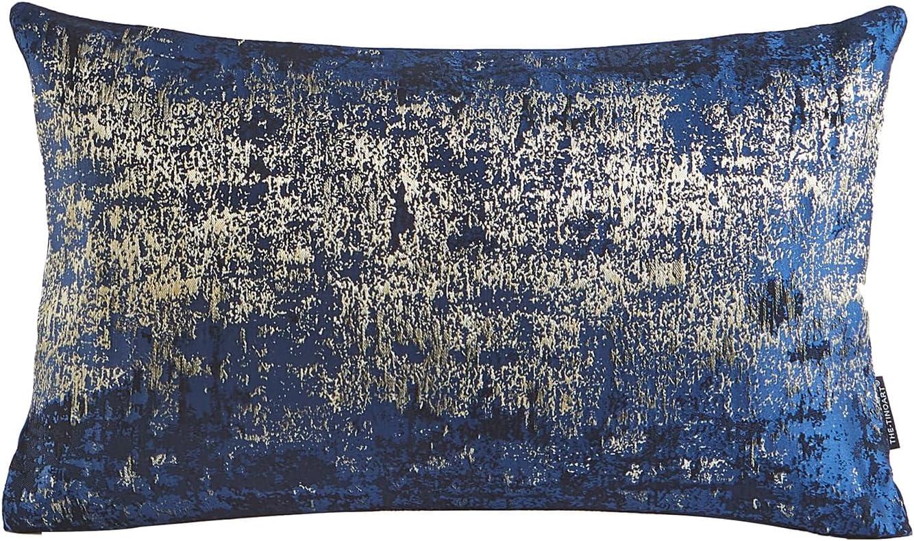 THE-TINOART Glam Jacquard & Velvet Throw Square Accent Pillow Cover 20"x20" 1Piece
