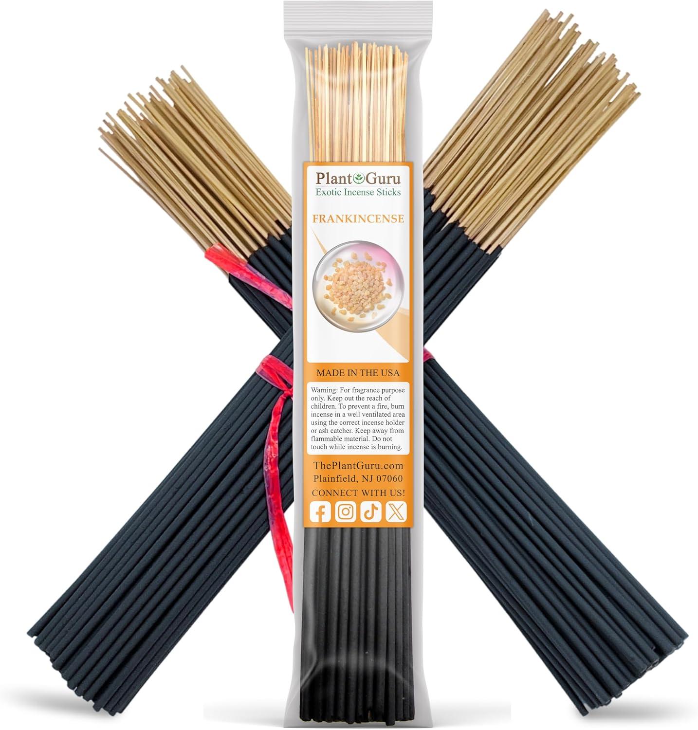 Frankincense and Myrrh Exotic Incense Sticks 11 Inch - Bulk 1 Bundle 85 to 100 Sticks - Natural 11" Long Lasting Aroma That Burns for 45 to 60 Minutes.