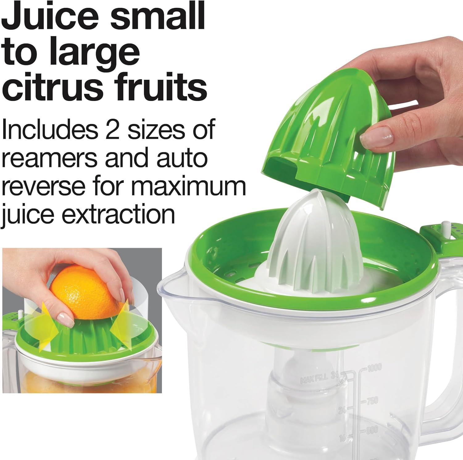 Proctor Silex White Electric Citrus Juicer with 34 oz Pitcher