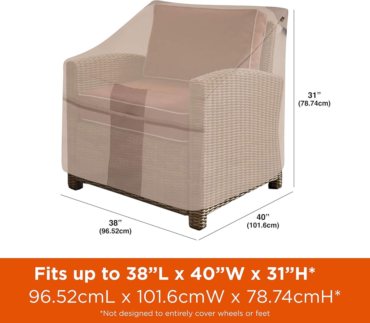 Modern Leisure Monterey Outdoor Deep Seat Patio Lounge Chair Cover, 38"L x 40"W x 31"H, Beige
