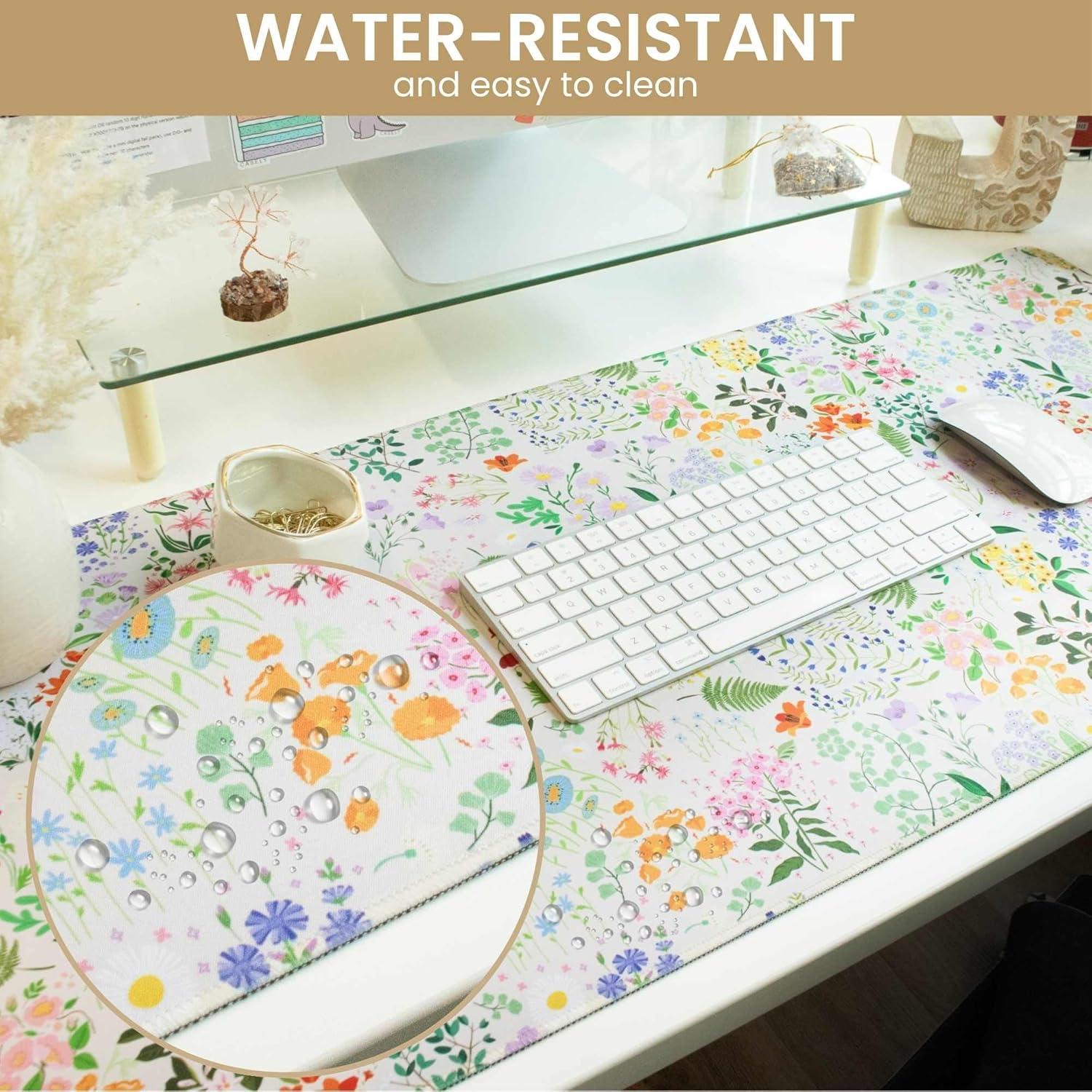 bloom daily planners Large 15.5 x 35" Desk Mat, Garden Party