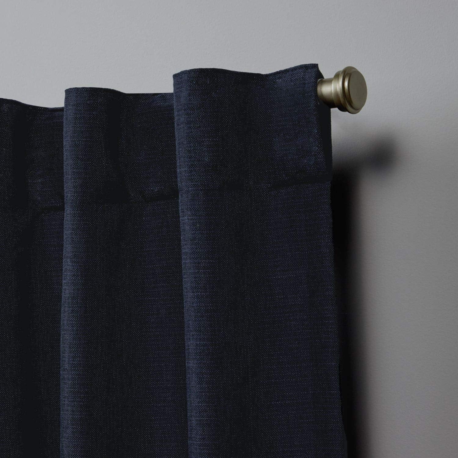 Nicole Miller Nicole Miller Faux Linen Slub Textured Hidden Tab/Rod Pocket Top Light Filtering Curtain Panel Pair (Set of 2)