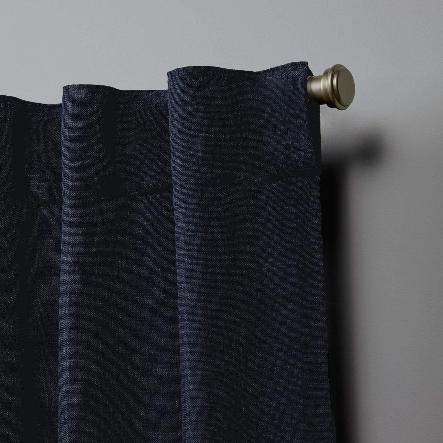 Nicole Miller Nicole Miller Faux Linen Slub Textured Hidden Tab/Rod Pocket Top Light Filtering Curtain Panel Pair (Set of 2)