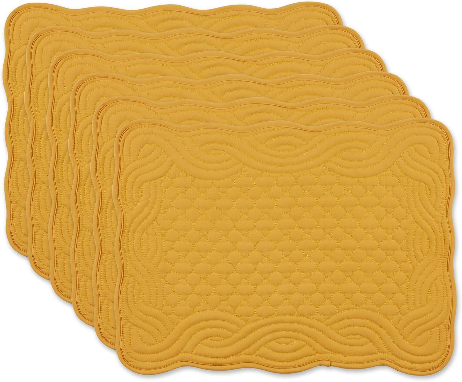 Honey Gold Quilted Farmhouse Placemat (Set of 6)