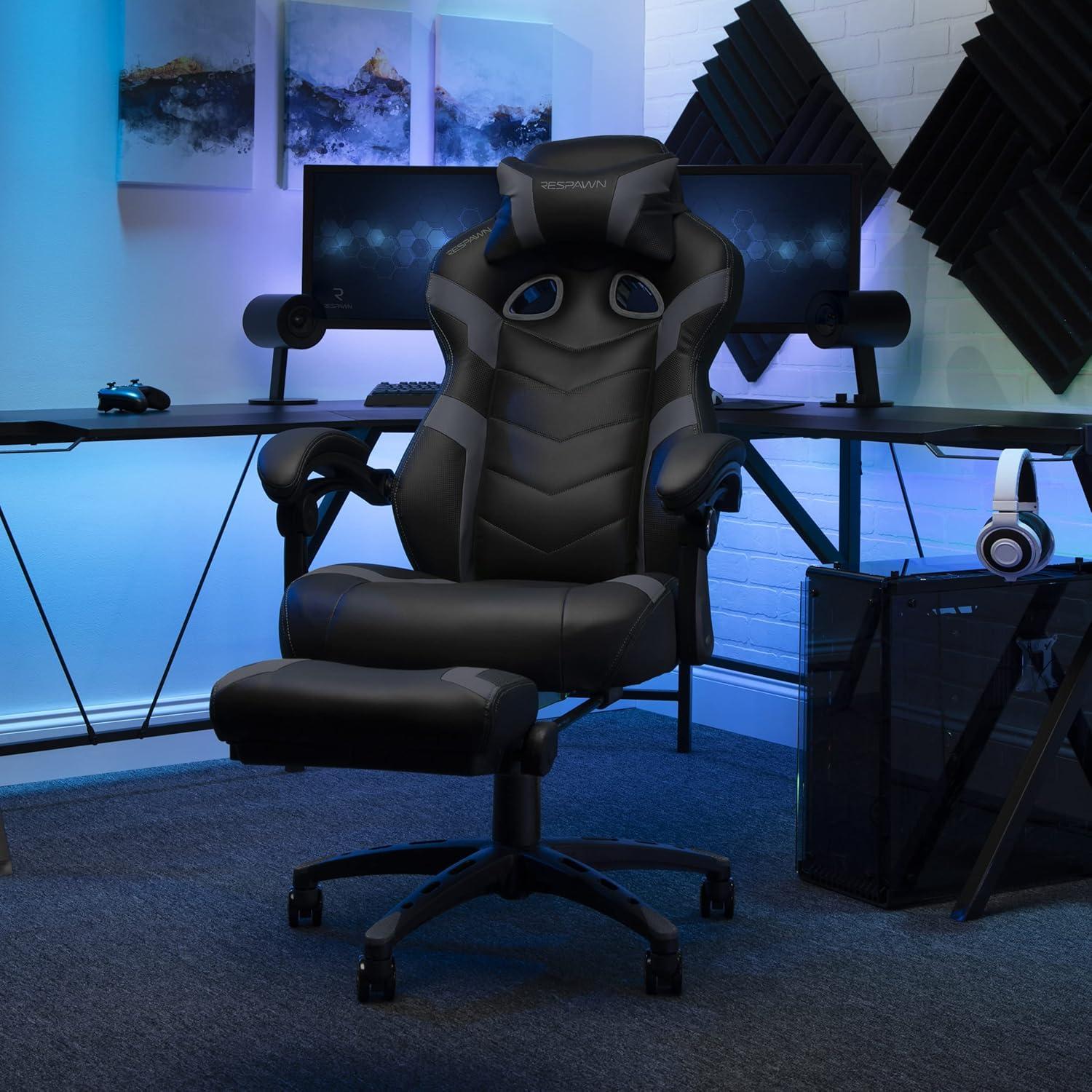 Respawn RESPAWN 110 Pro Gaming Chair - Gaming Chair with Footrest, Reclining Gaming Chair, Video Gaming Computer Desk Chair, Adjustable Desk Chair, Gaming Chairs For Adults With Headrest Pillow