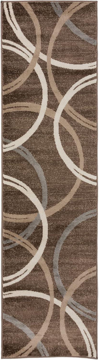 World Rug Gallery Contemporary Abstract Circles Design Area Rug