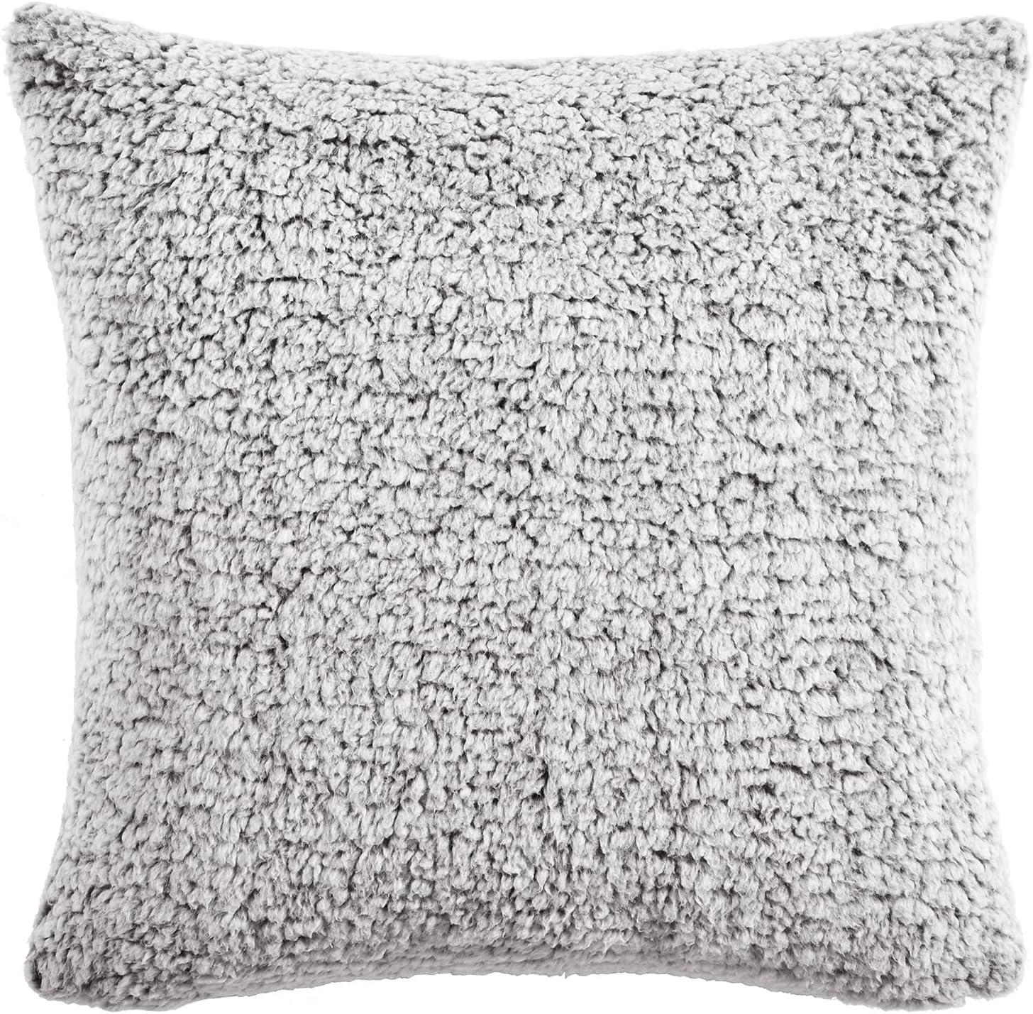 Lush Decor Cozy Soft Sherpa Reversible Decorative Pillow Cover - Blush - 20 L x 20 W In.