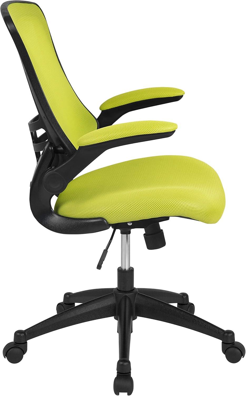 Flash Furniture Mid-Back Mesh Swivel Ergonomic Task Office Chair with Flip-Up Arms