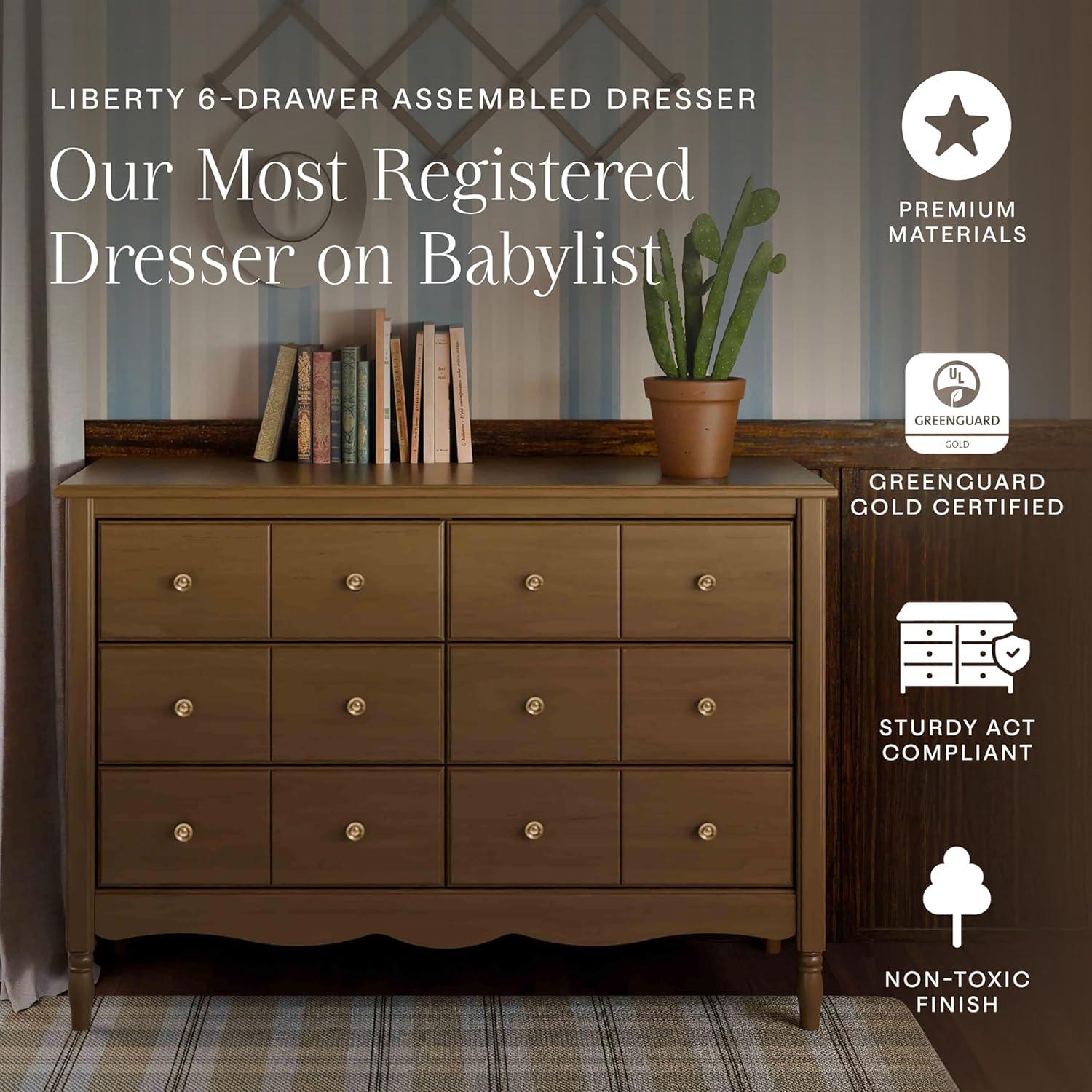 Liberty 6 Drawer 18.4" W Double Dresser