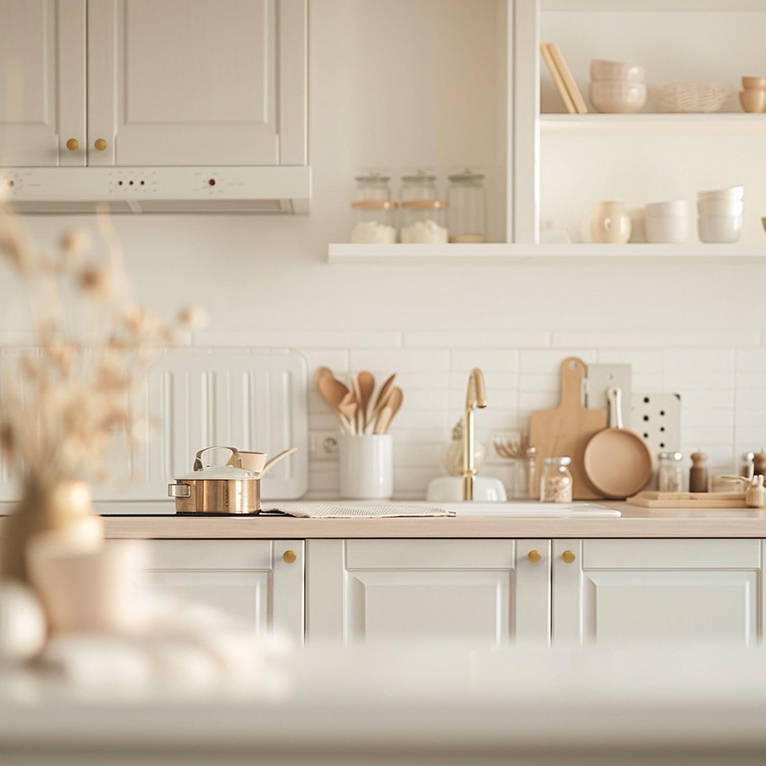 HESTIA HARDWARE Classic Collection  1 3/16" Diameter Round Knob Multipack (Set of 10)